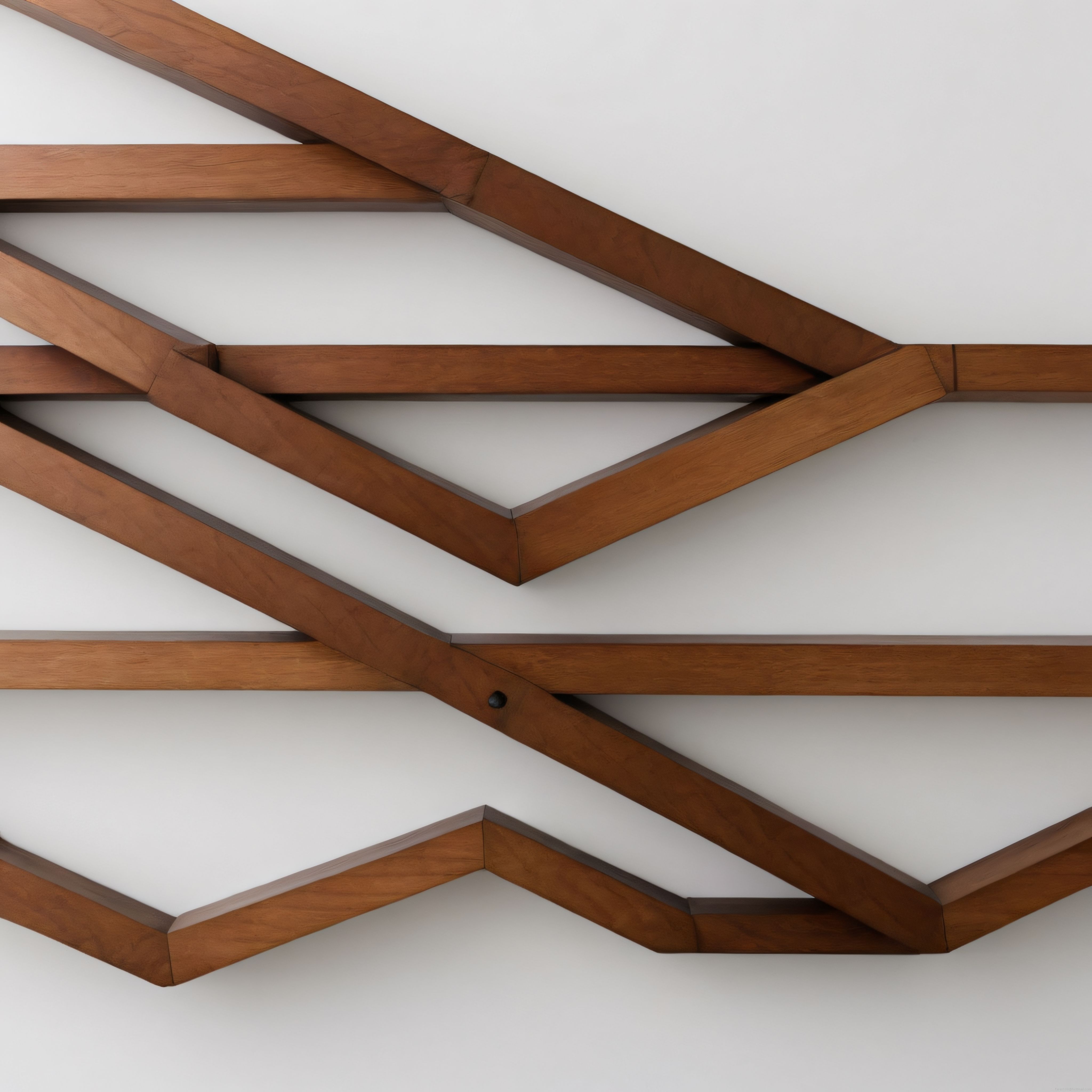 Geometrik Ahşap Kafes Desenli Modern Duvar Dekorasyon Panosu