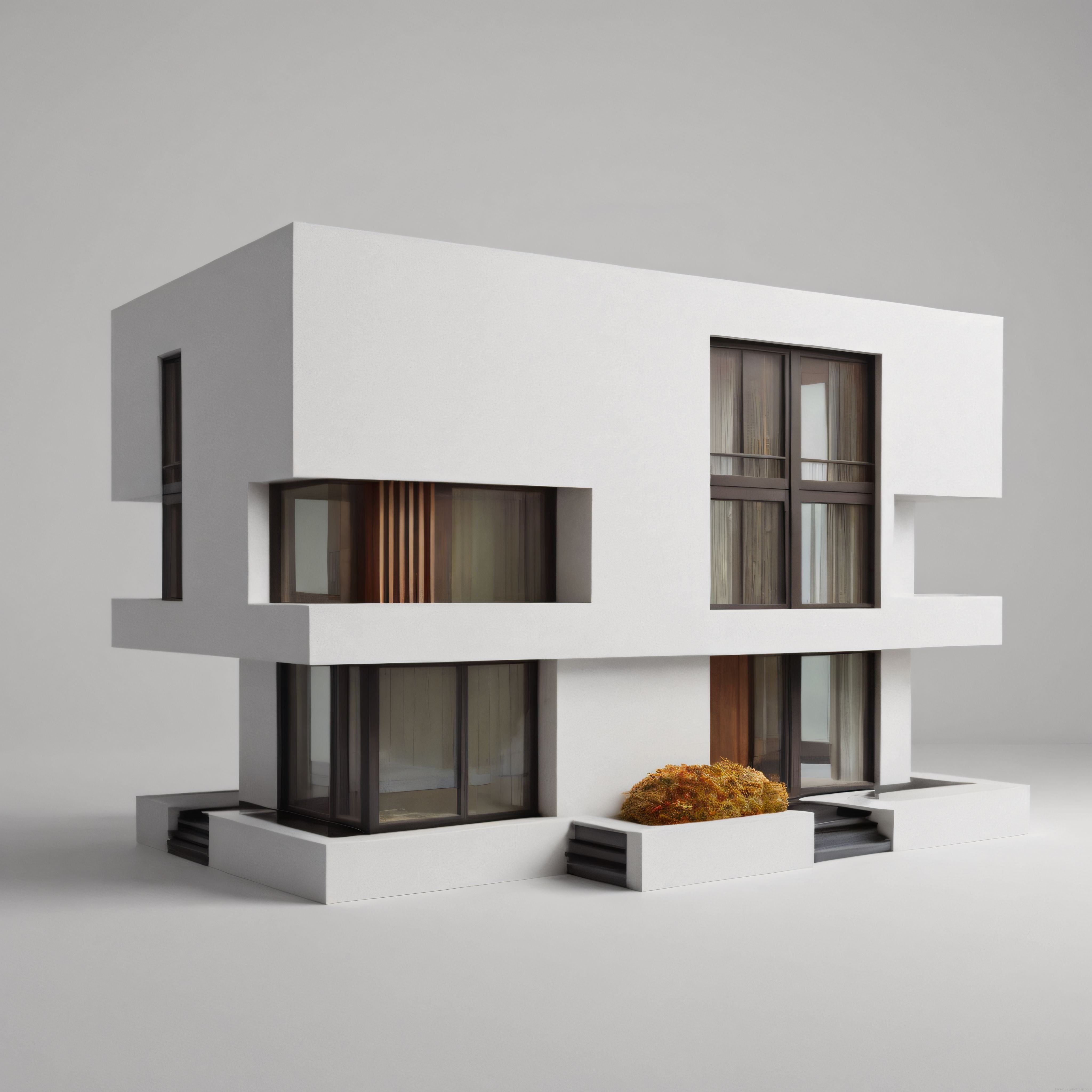 Geometrik Formların Zarafeti: Çağdaş Beyaz Villa ve Mimari Detaylar