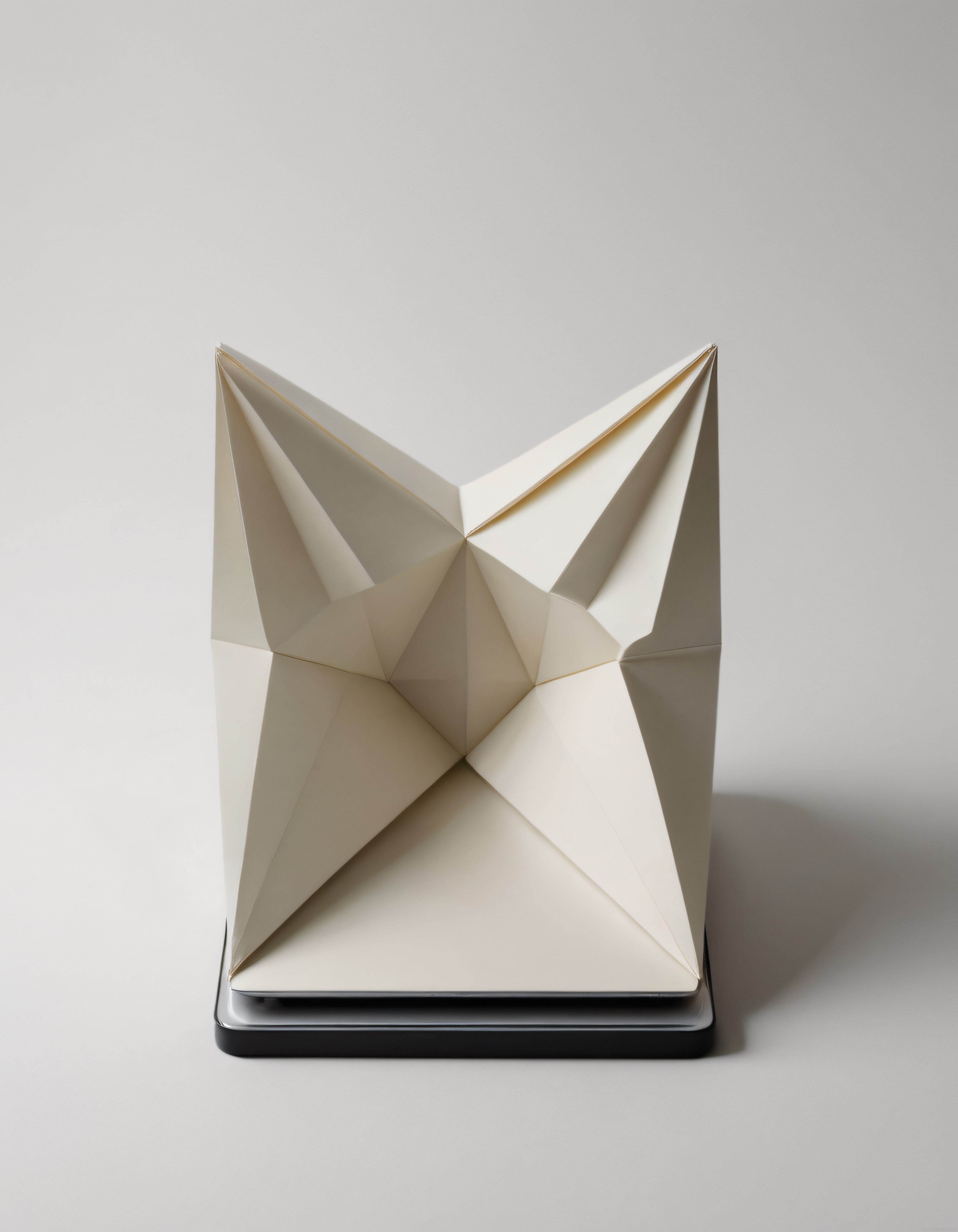 Geometrik Katlamalarla Oluşturulmuş Minimal Kağıt Sanatı ve Kitap Tasarımı