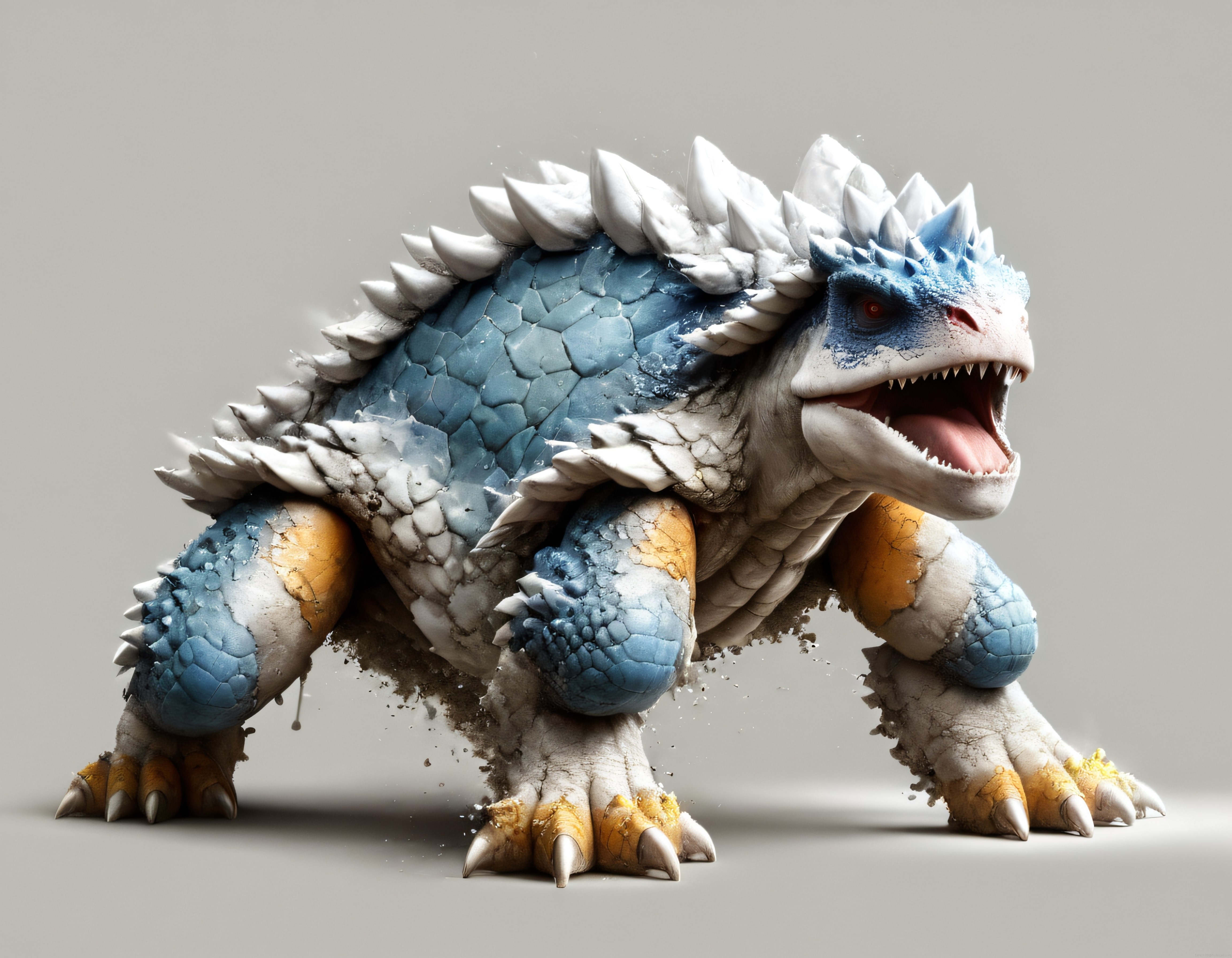 Gerçekçi Blastoise Tasarımı: Zırhlı Su Pokemonunun Etkileyici 3D Renderı