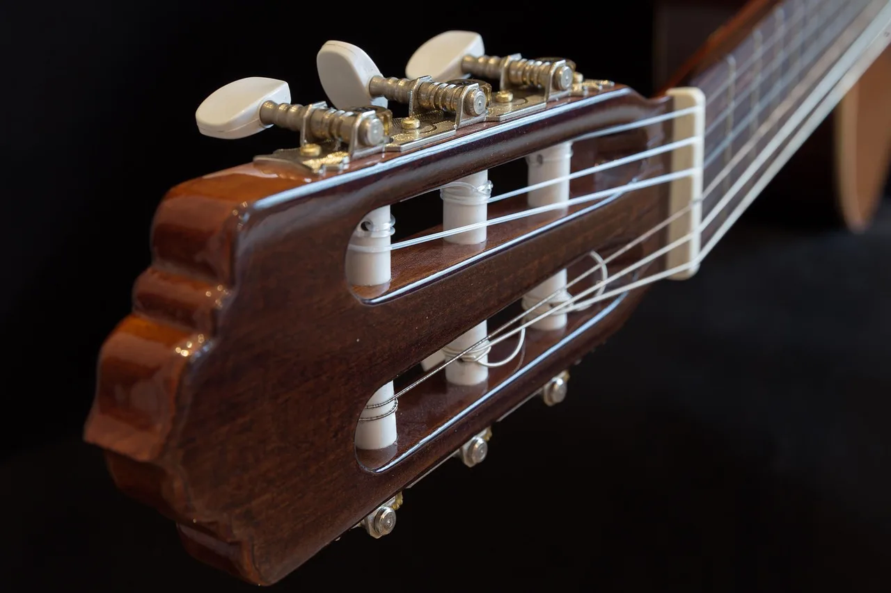 Gitar akustik melodi - klasik müzik fotoğrafı