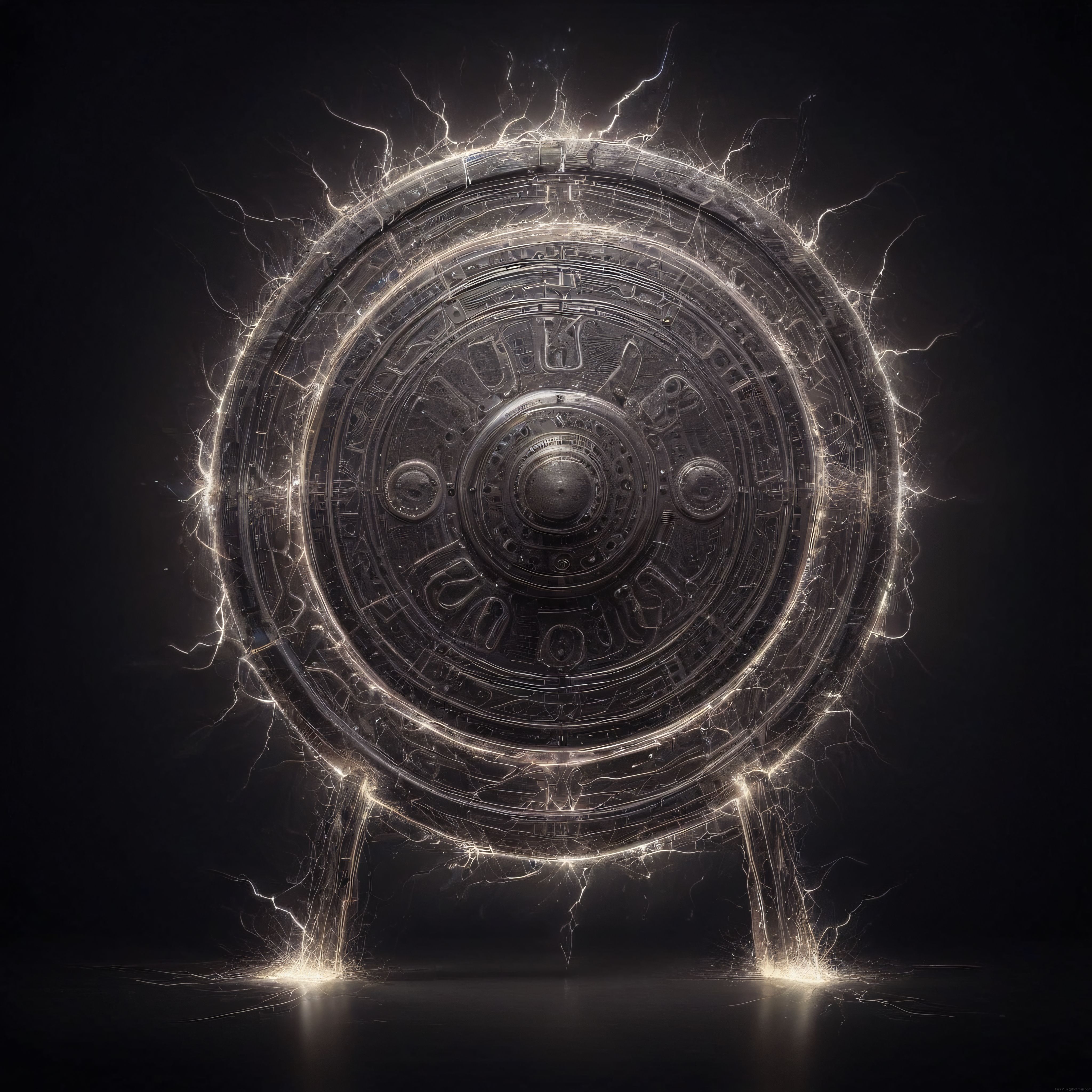 Gizemli Antik Portal: Karanlıkta Parıldayan Enerjili Mistik Artefakt