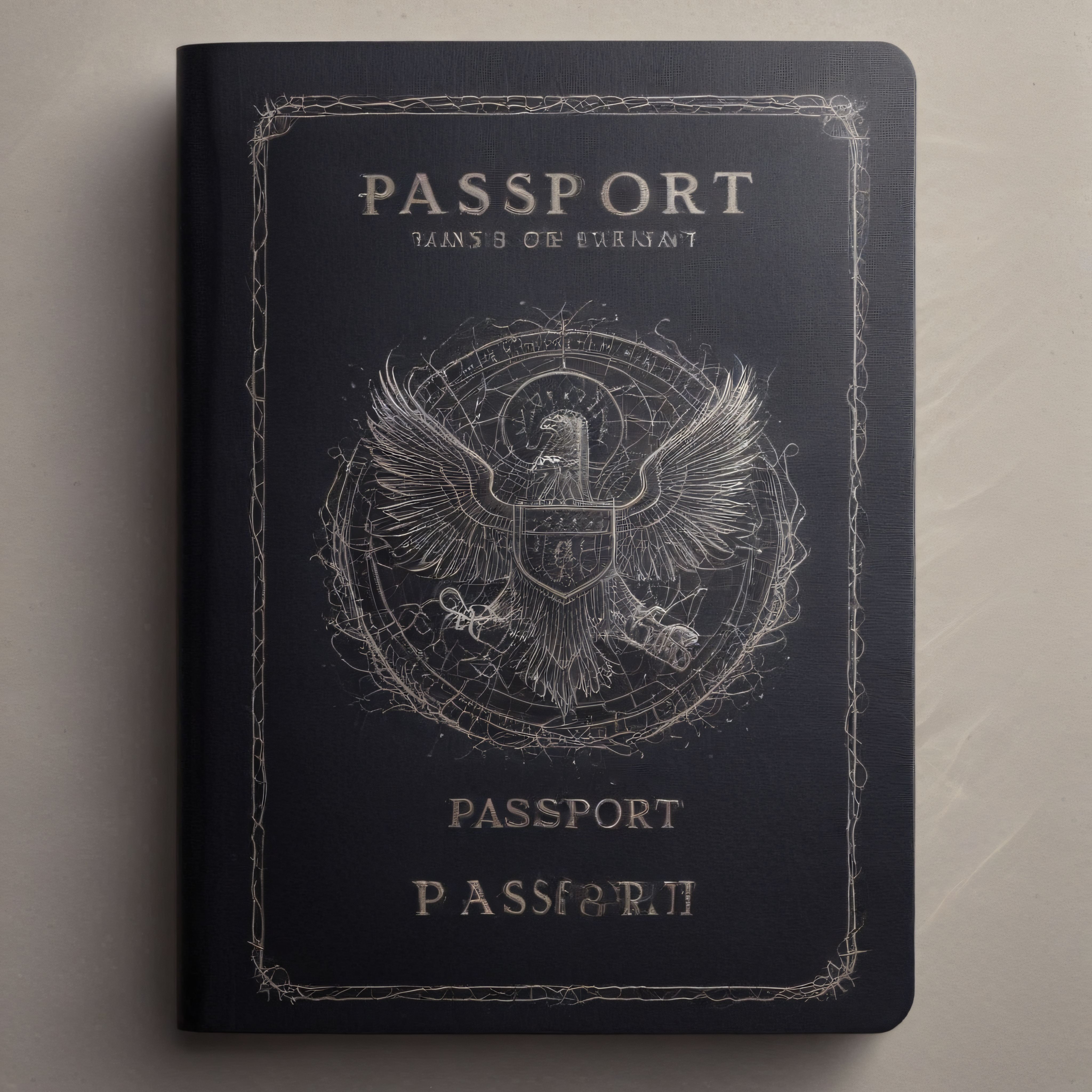 Gizemli Everant Pasaportu: Siyah Kapakta Gümüş Kartal ve Eskitme Detaylar