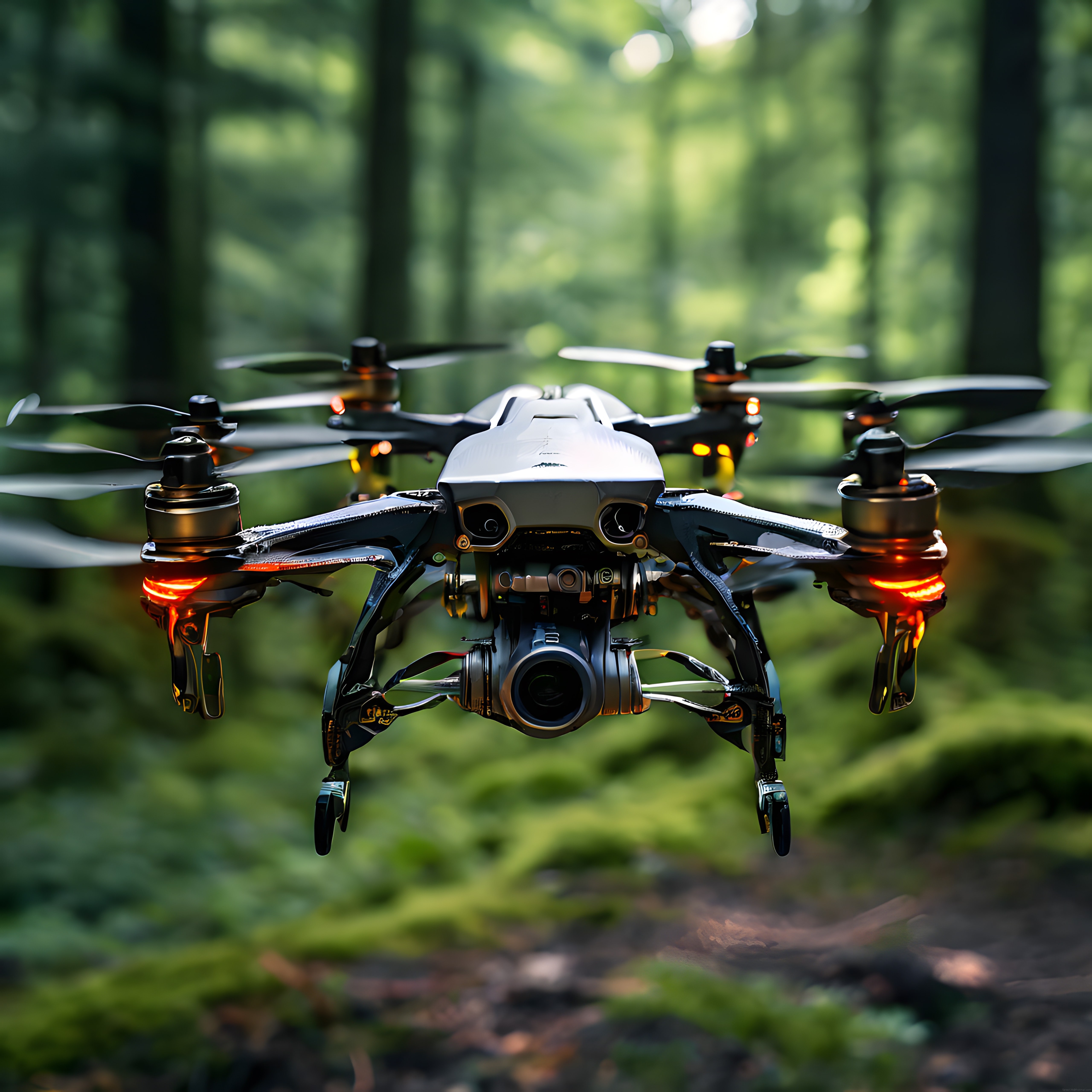 Gizemli Ormanda Uçan Profesyonel Kamera Drone ile Havadan Doğa Keşfi