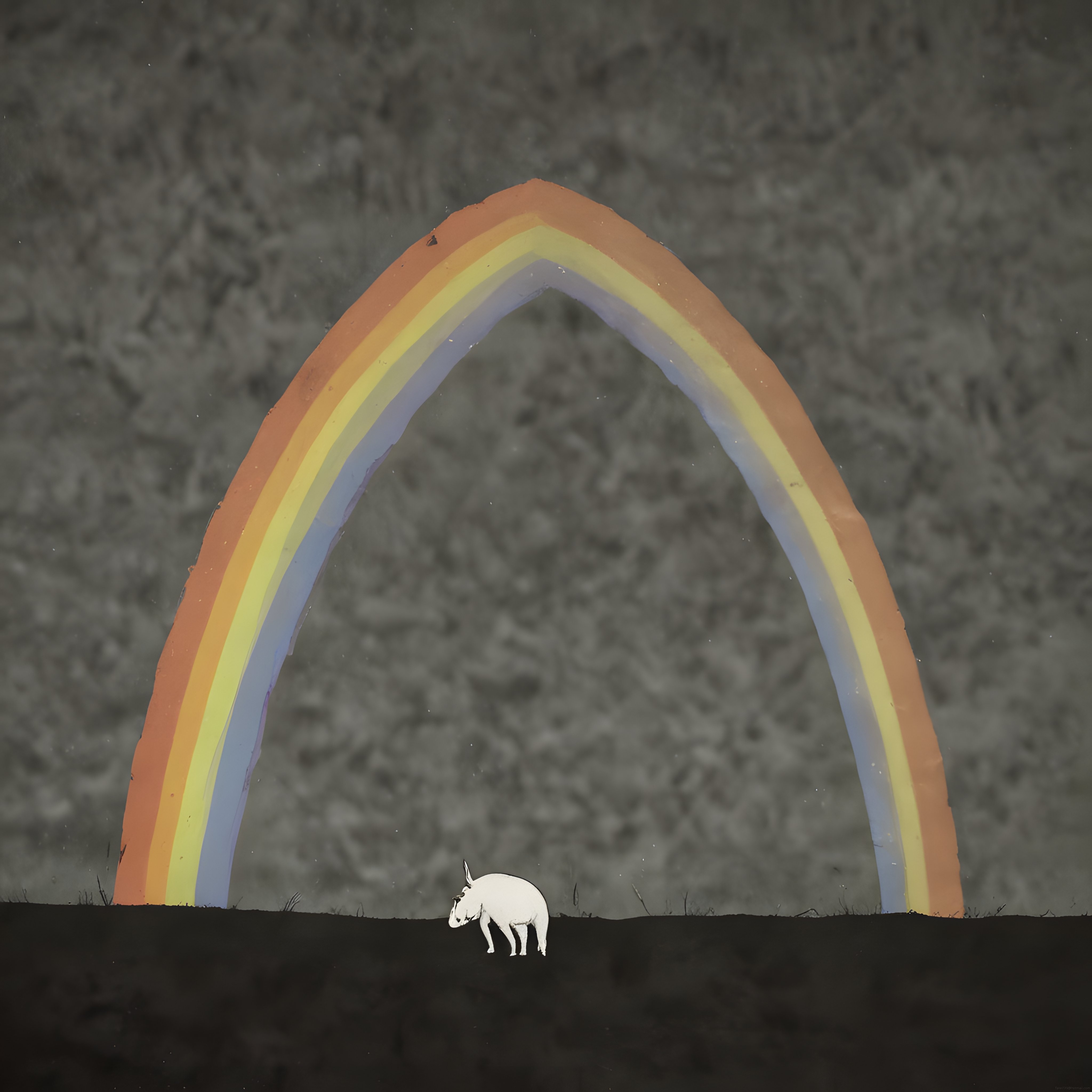 Gökkuşağı Altındaki Unicorn: Büyülü ve Fantastik Dijital İllüstrasyon