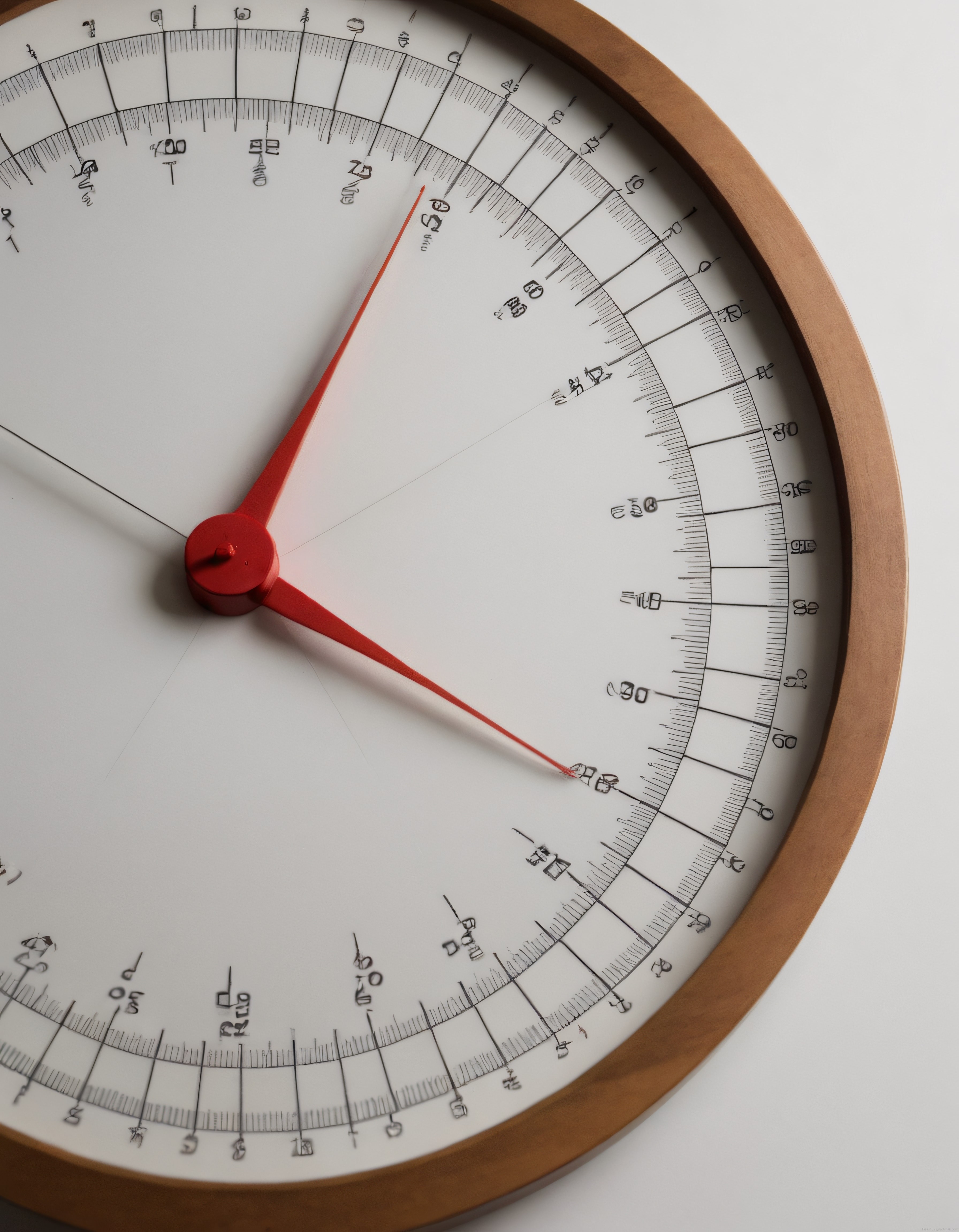 Göktürkçe rakamlı ahşap çerçeveli 24 saatlik duvar saati ile minimalist iç mekan dekorasyonu