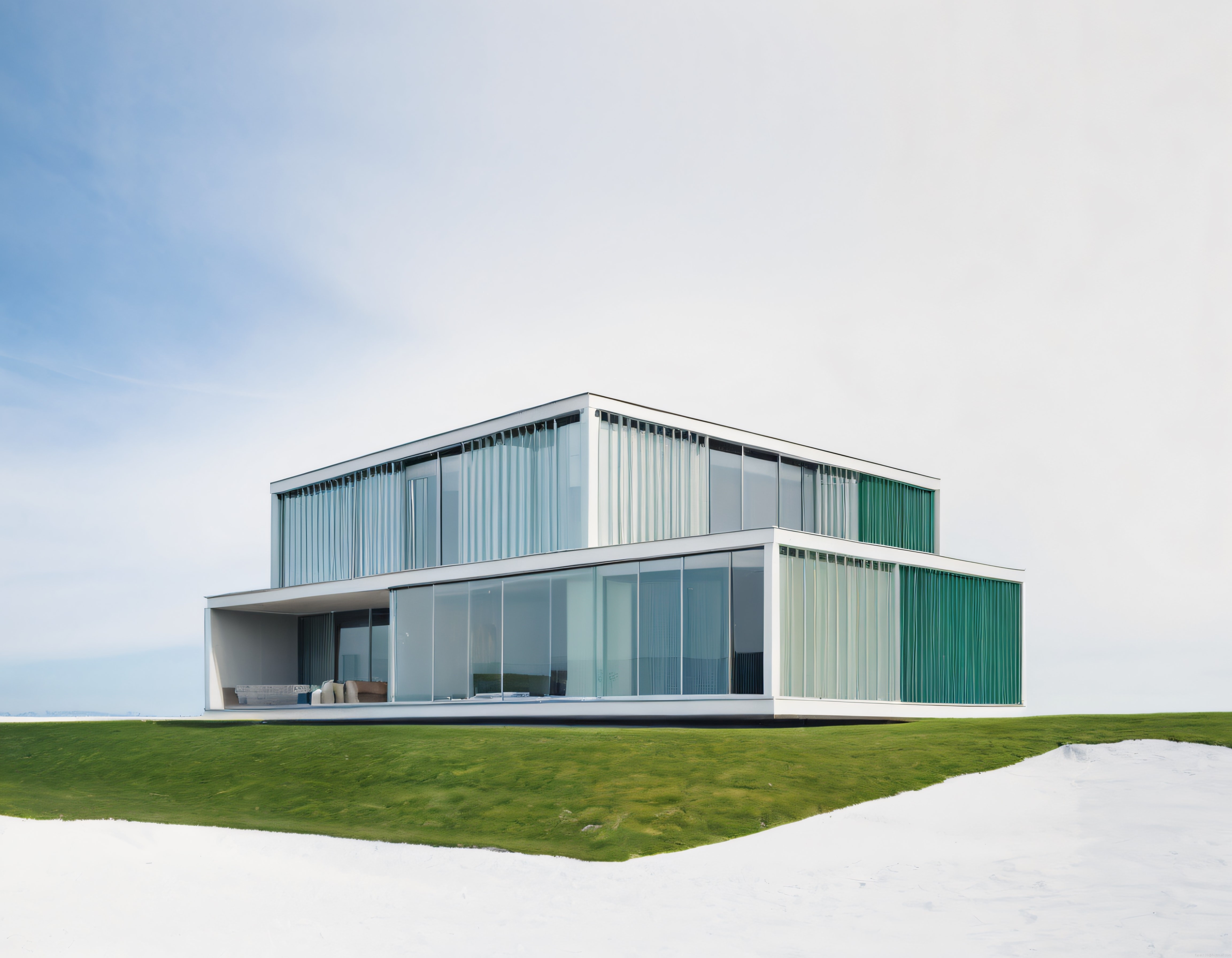 Gökyüzüne Açılan Cam Cepheli Minimalist ve Modern Villa Tasarımı