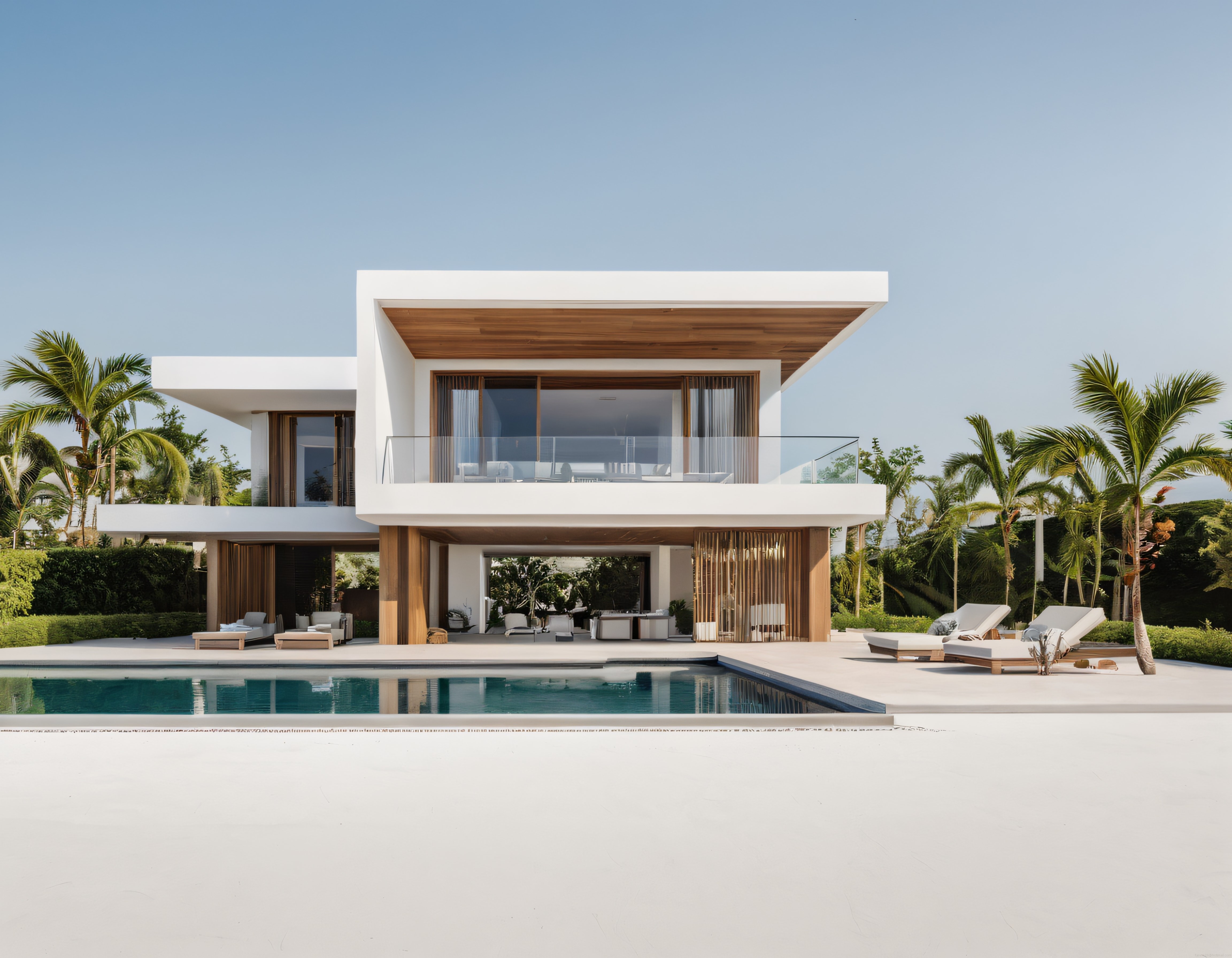 Gökyüzüne Açılan Terasıyla Tropik Bahçedeki Modern Lüks Villa Tasarımı