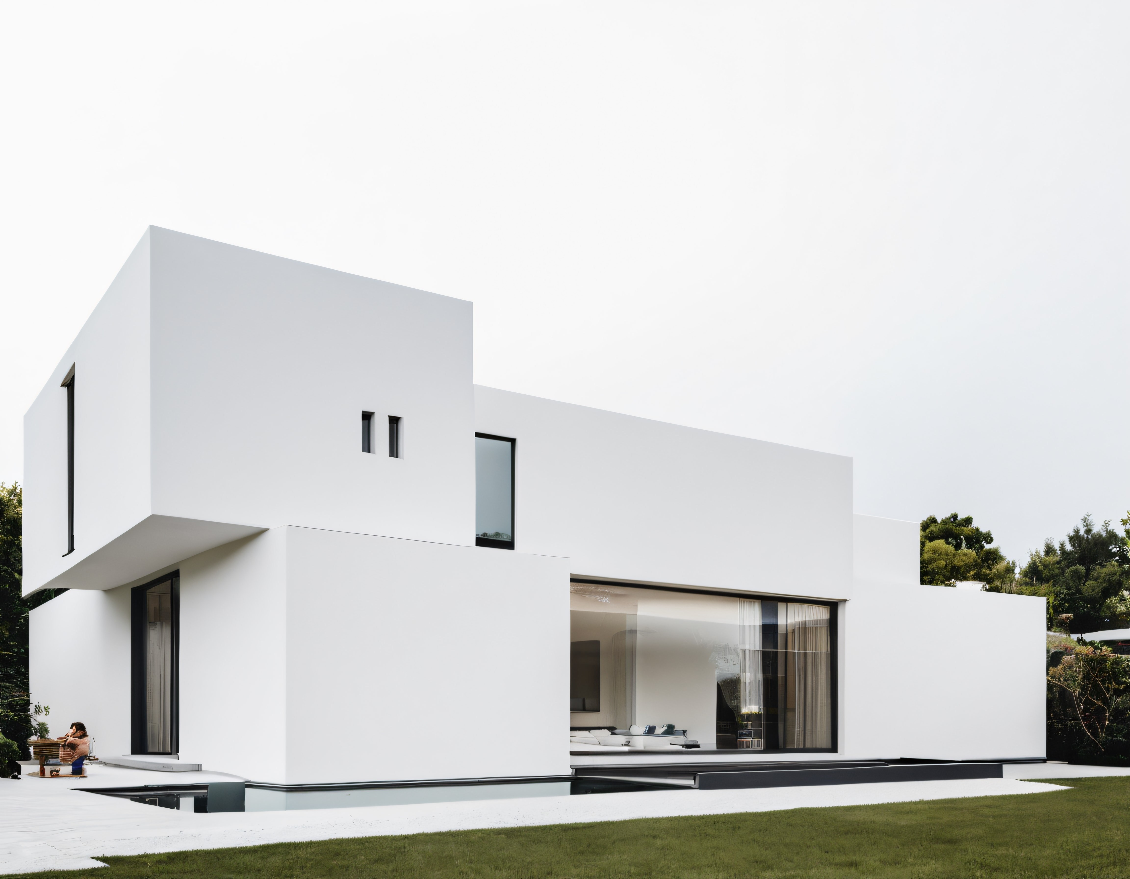 Gökyüzüne Doğru Uzanan Beyaz Küpler: Modern Minimalist Villa Tasarımı