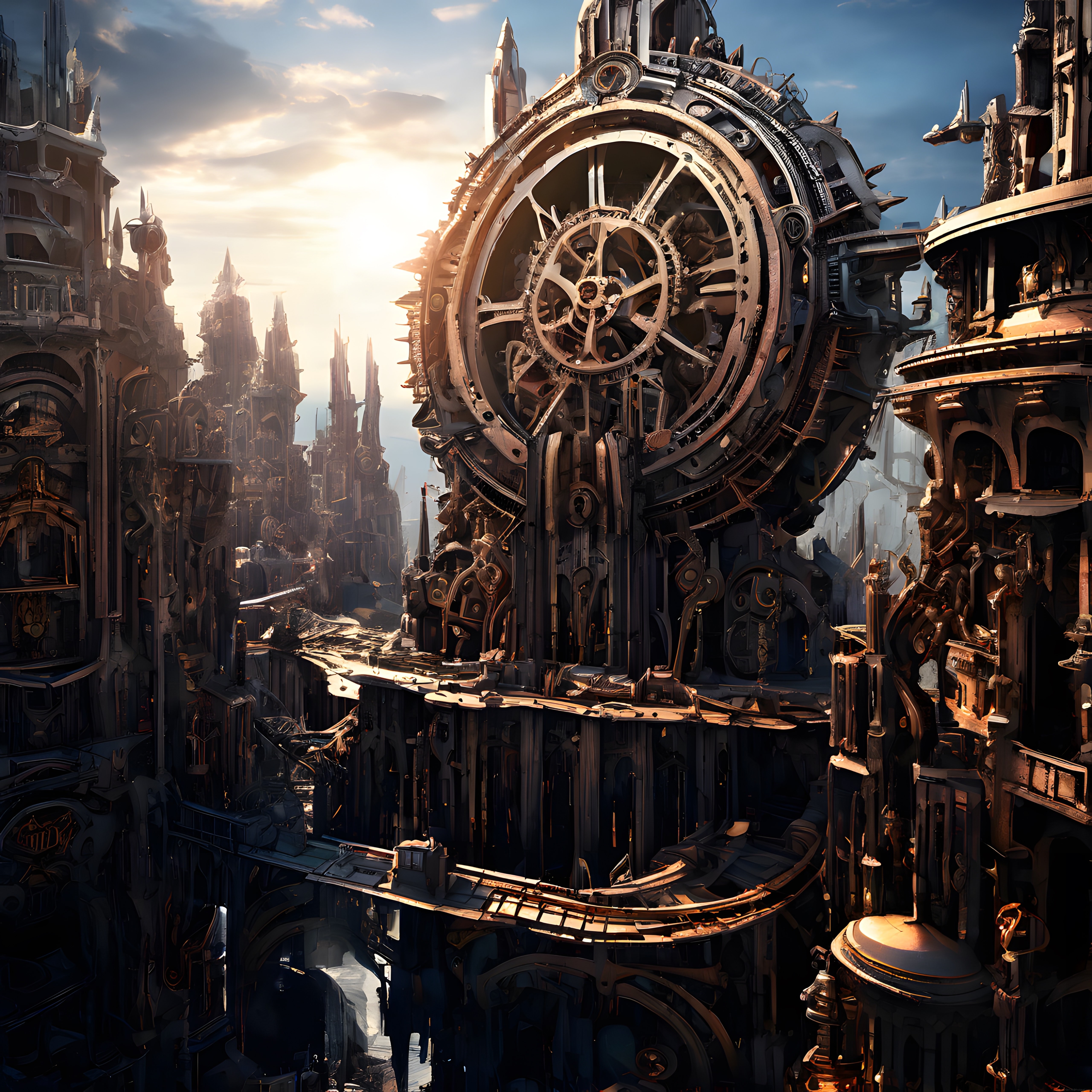 Gökyüzünü Taranan Dev Çarklı Steampunk Uygarlığın Gizemli Şehri