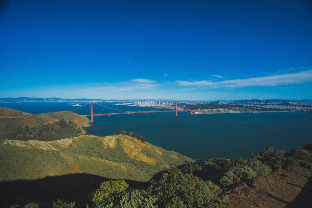 Golden Gate Köprüsü ve San Francisco'nun Muhteşem Mavi Manzarası