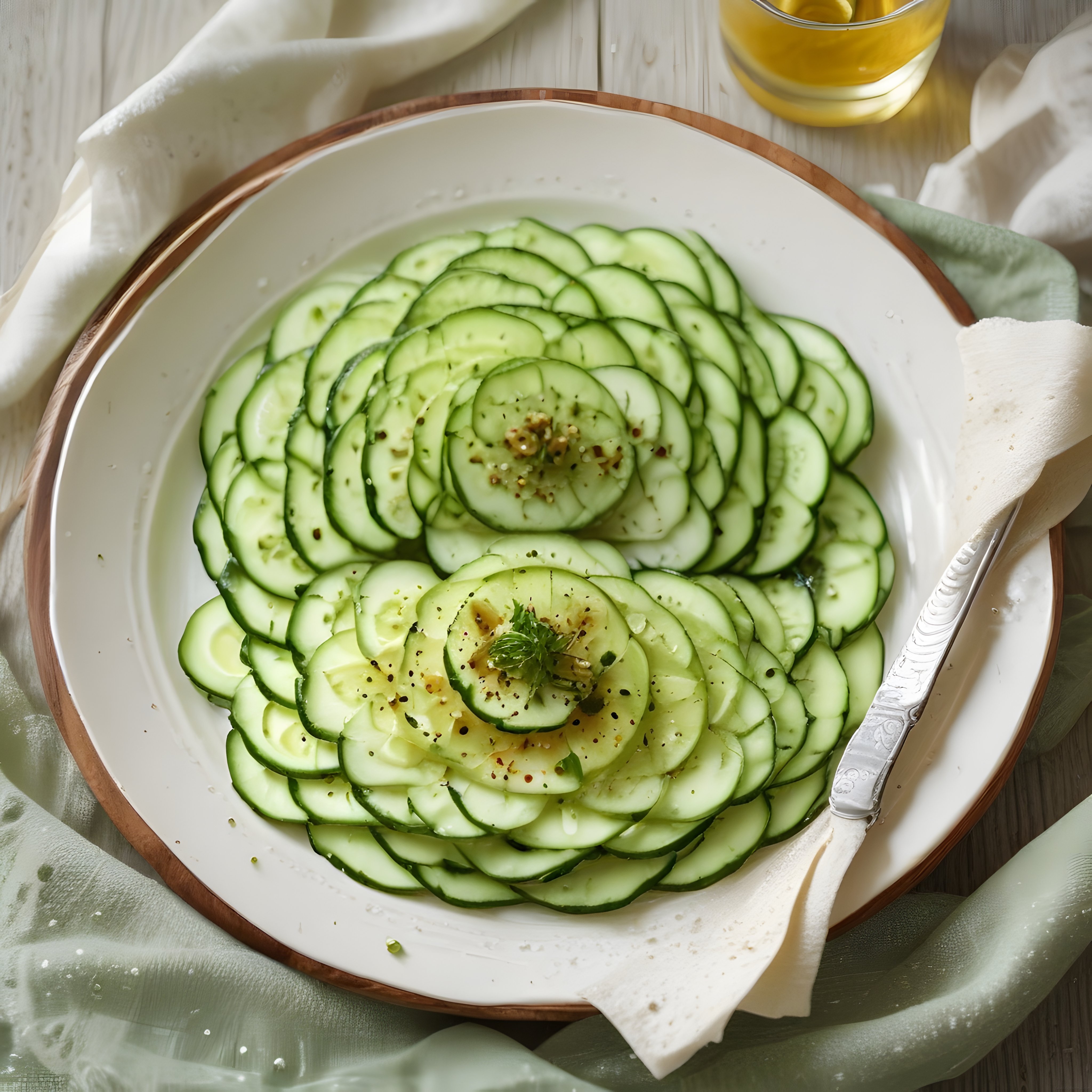 Görselli Salatalık Dilim Salatası ile Ferah ve Sağlıklı Sunum Fikirleri