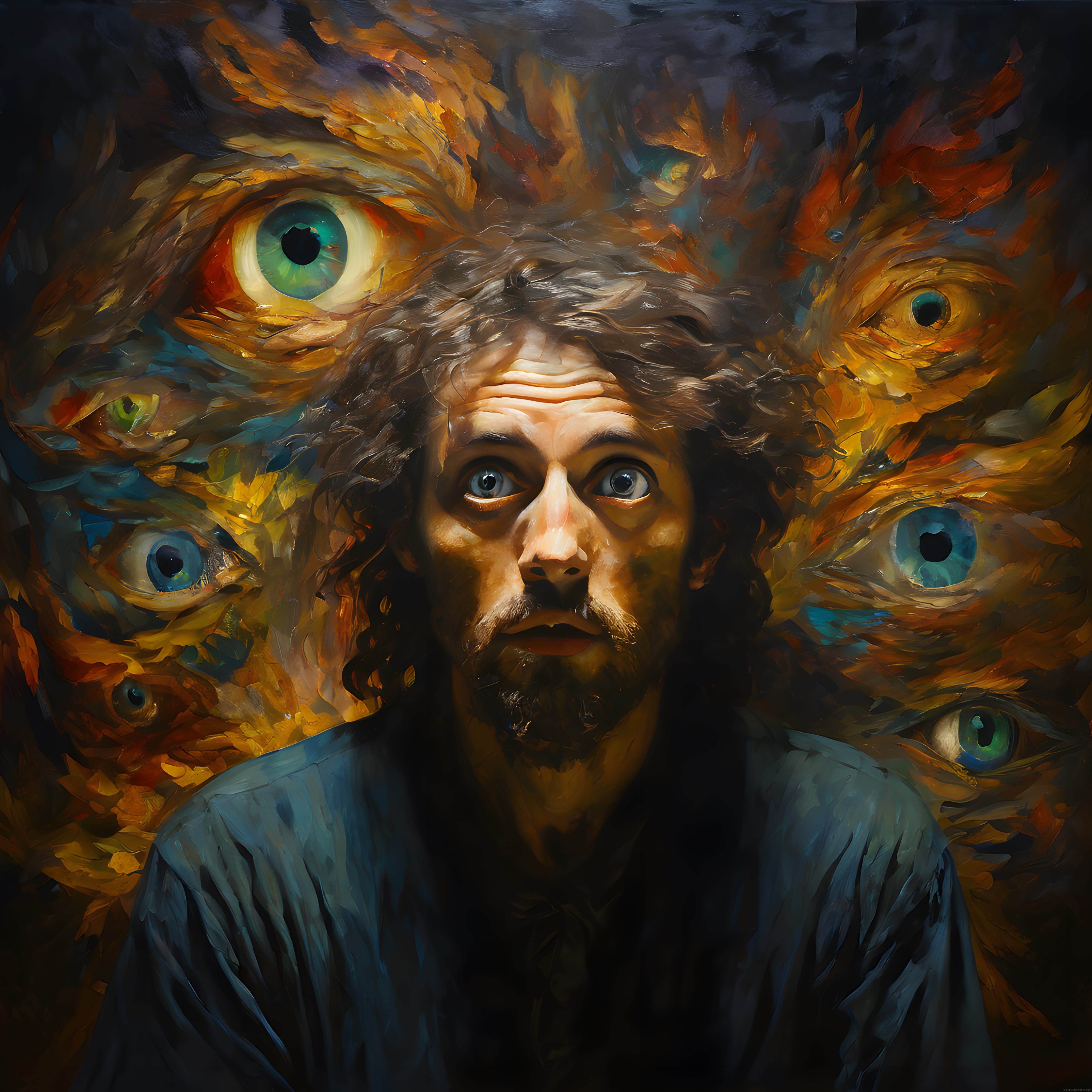 Gözlerin Şahit Olduğu Sürreal Portre: Dijital Sanat ve Paranoya