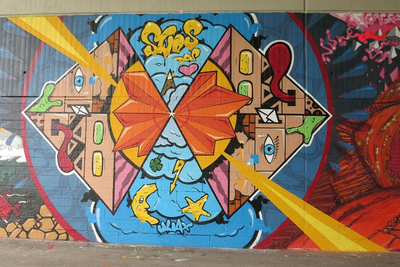 Graffiti duisburg sokak sanatı renkli duvar resmi