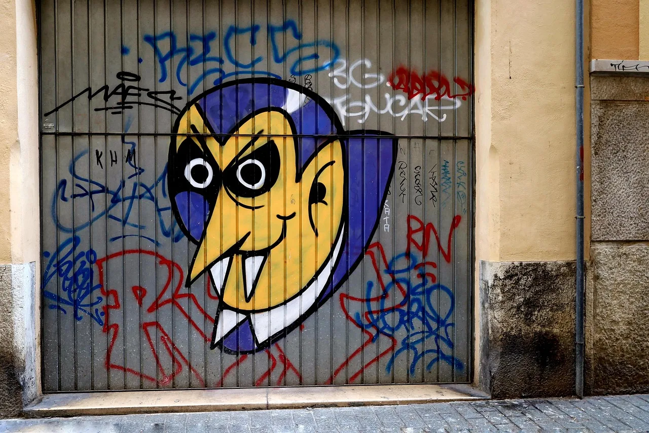 Graffiti duvar resmi - İspanya sokak sanatı