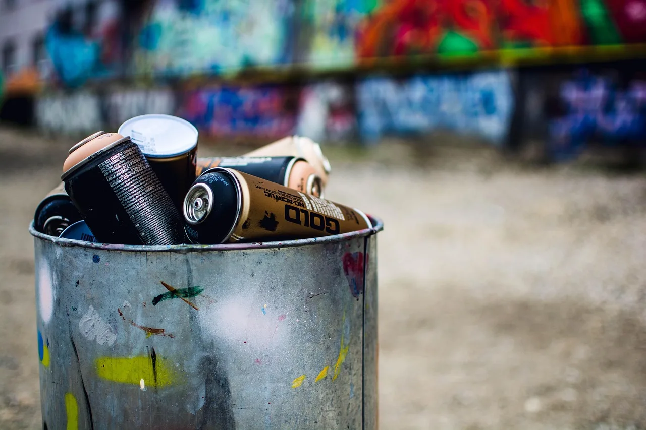 Graffiti duvar resmi renkli sprey sanatı
