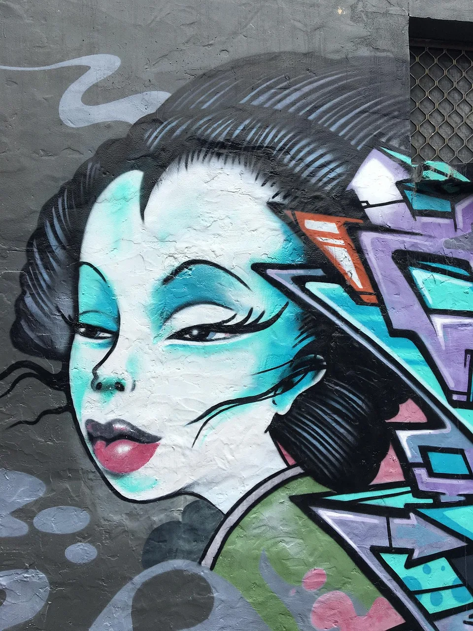 Graffiti duvar sanatı - genç şehir atmosferi