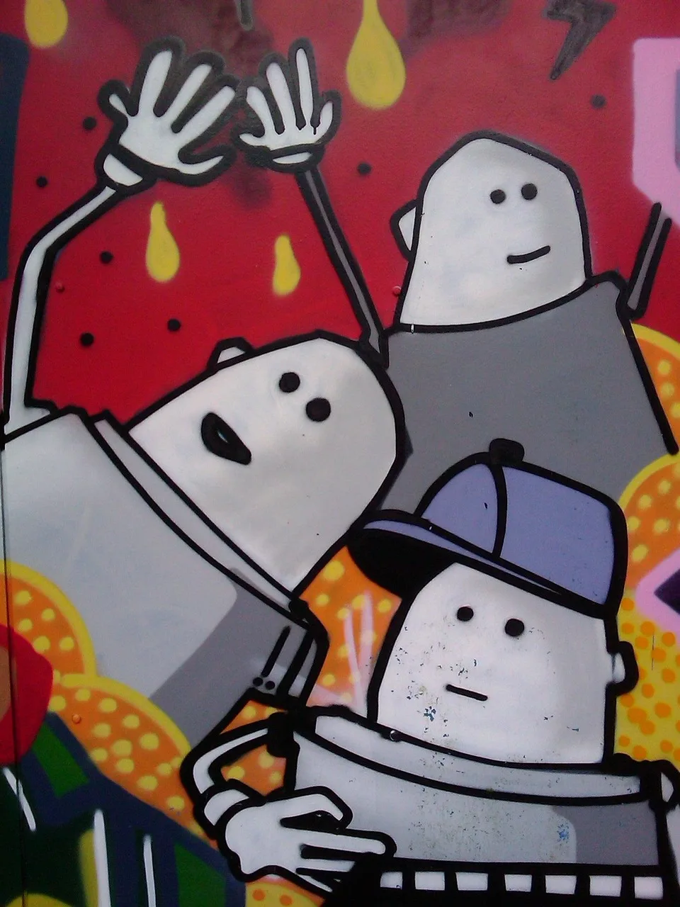 Graffiti portre - erkek yüz ifadesi