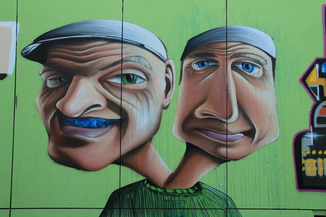 Grafiti duvar resmi - renkli hydra tasviri