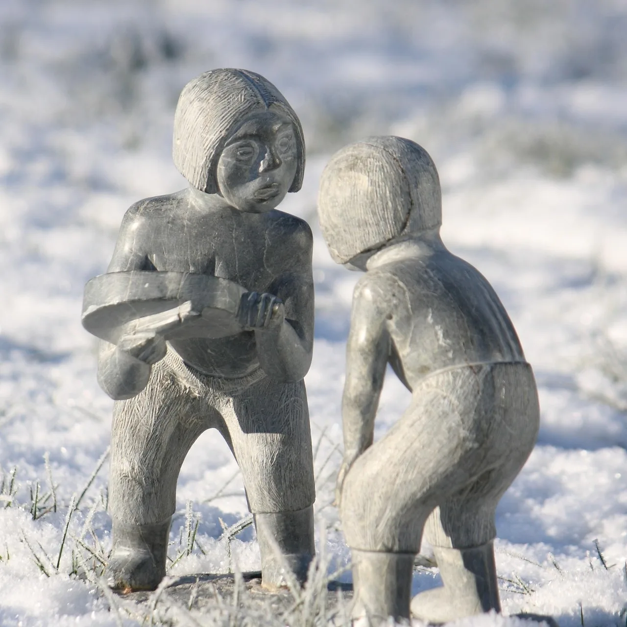 Greenland soapstone dansı ritüeli - Eskimo kültürü