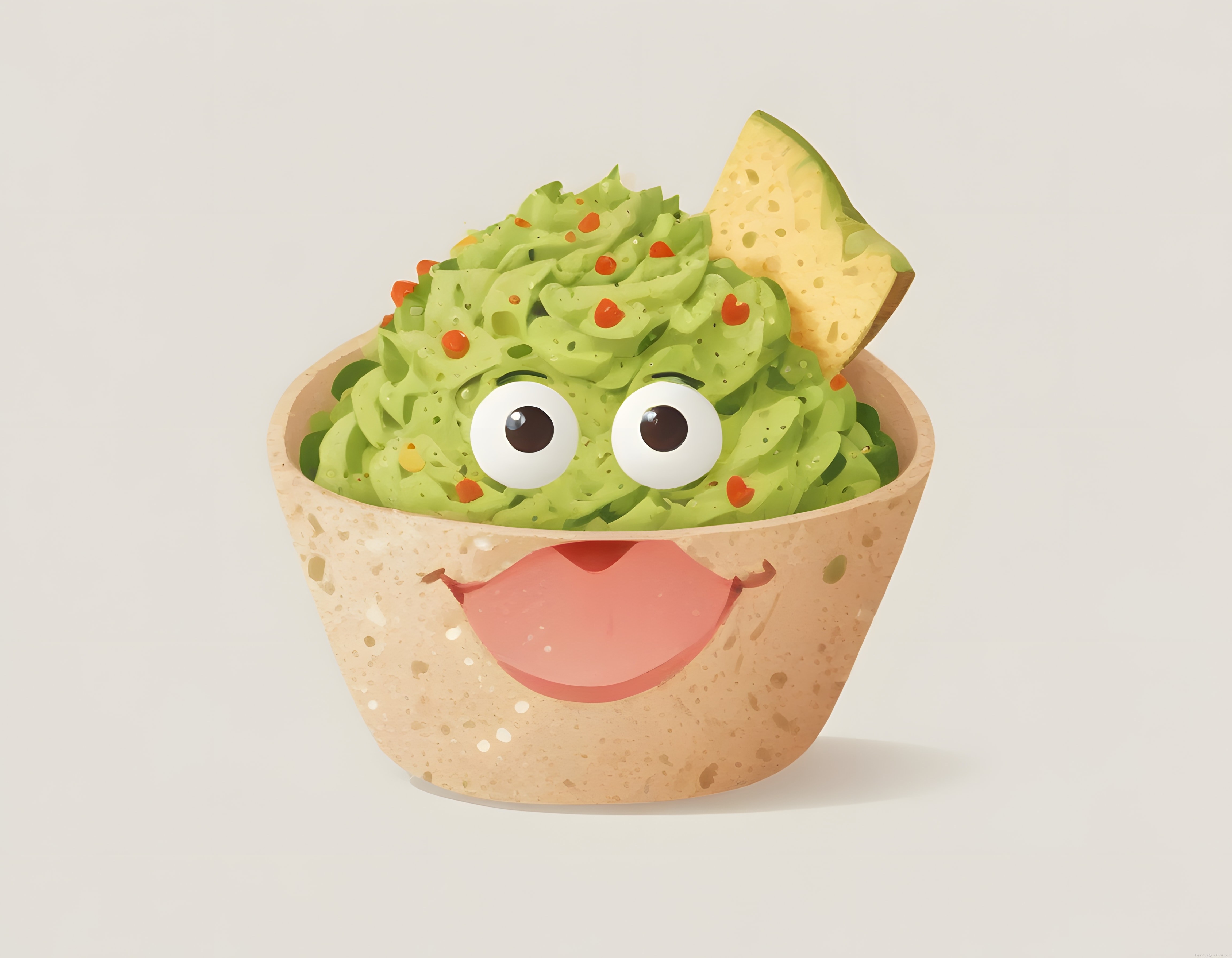 Gülen Yüzlü Guacamole Kasesi ile Eğlenceli ve Sağlıklı Atıştırmalık