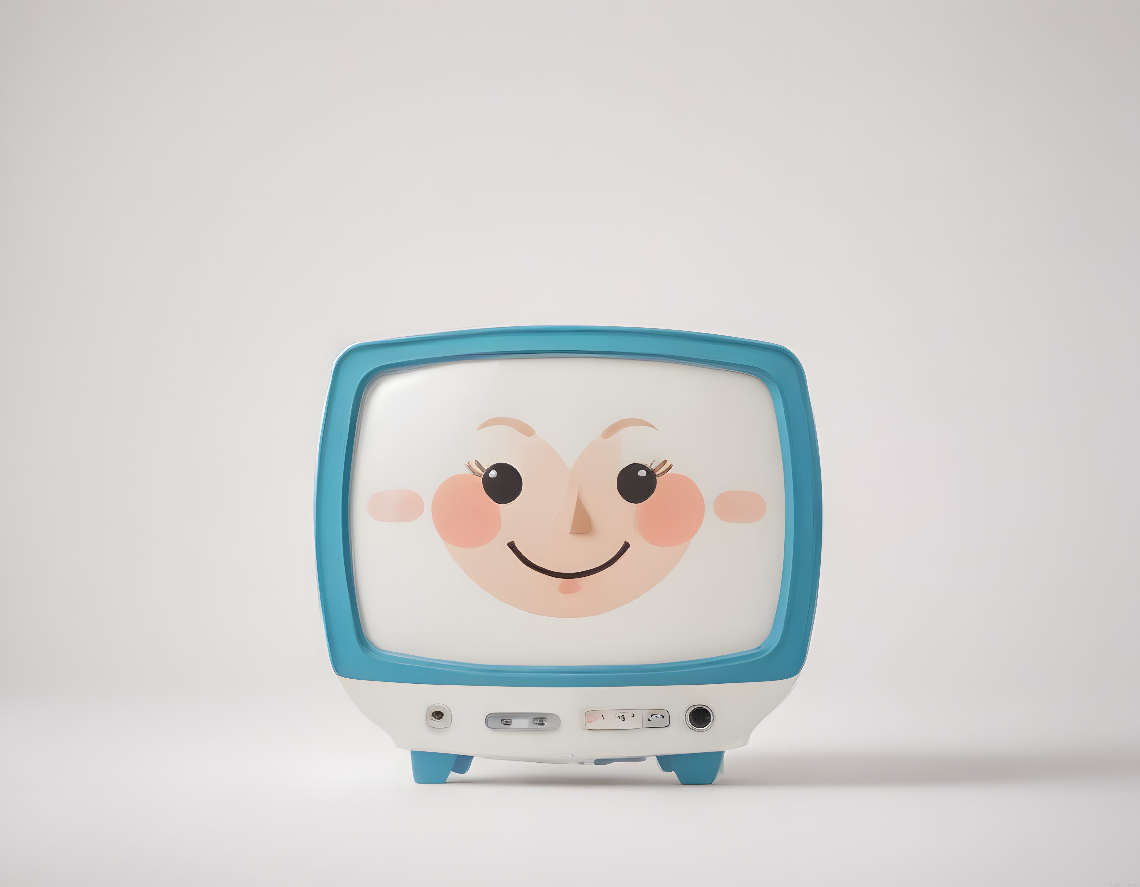 Gülümseyen Retro Televizyon Karakteri: Nostaljik Teknoloji ve Çocuksu Neşe Gülümseyen Retro Televizyon Karakteri: Nostaljik Teknoloji ve Çocuksu Neşe