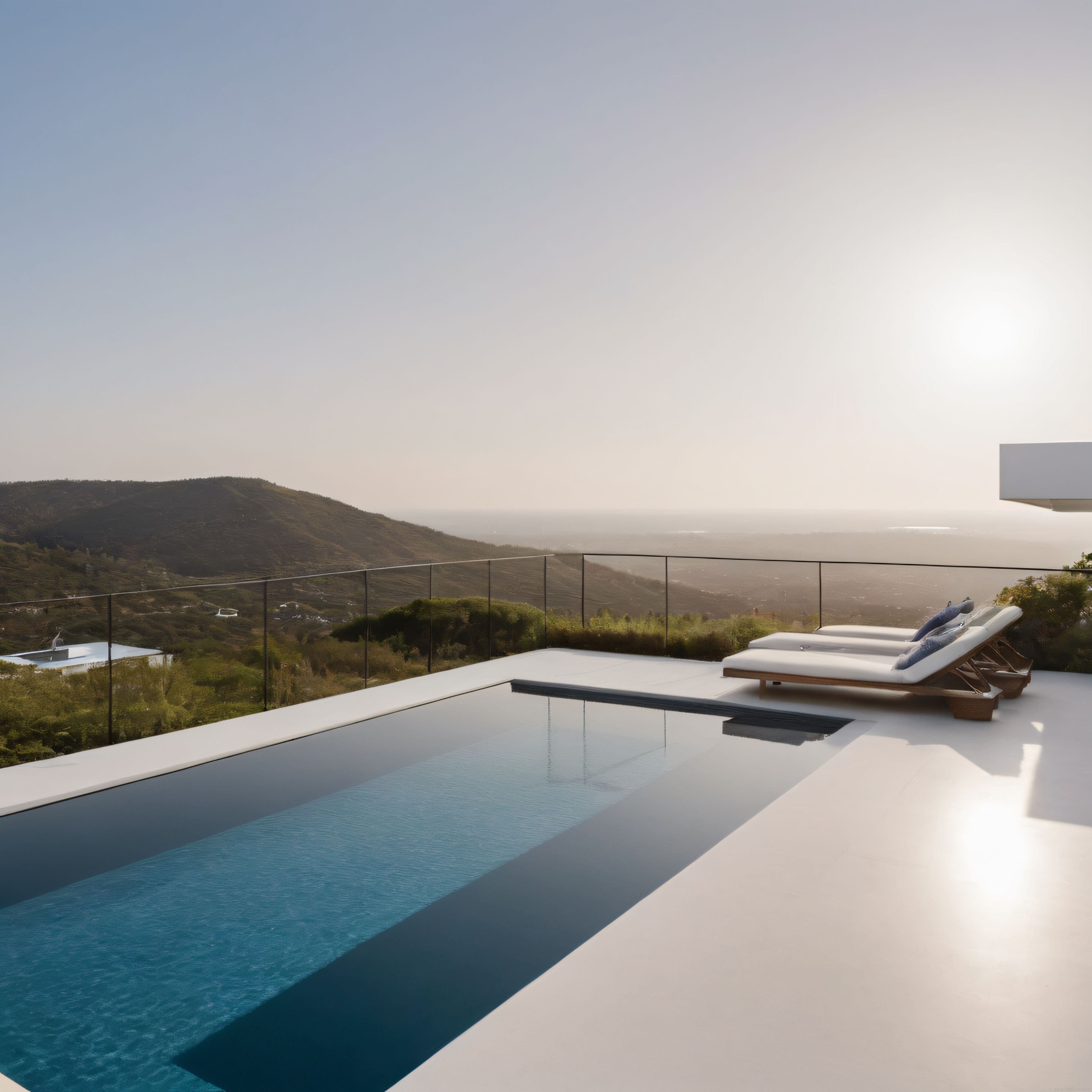 Gün Batımında Sonsuzluk Havuzlu Lüks Villa Terası ve Eşsiz Deniz Manzarası