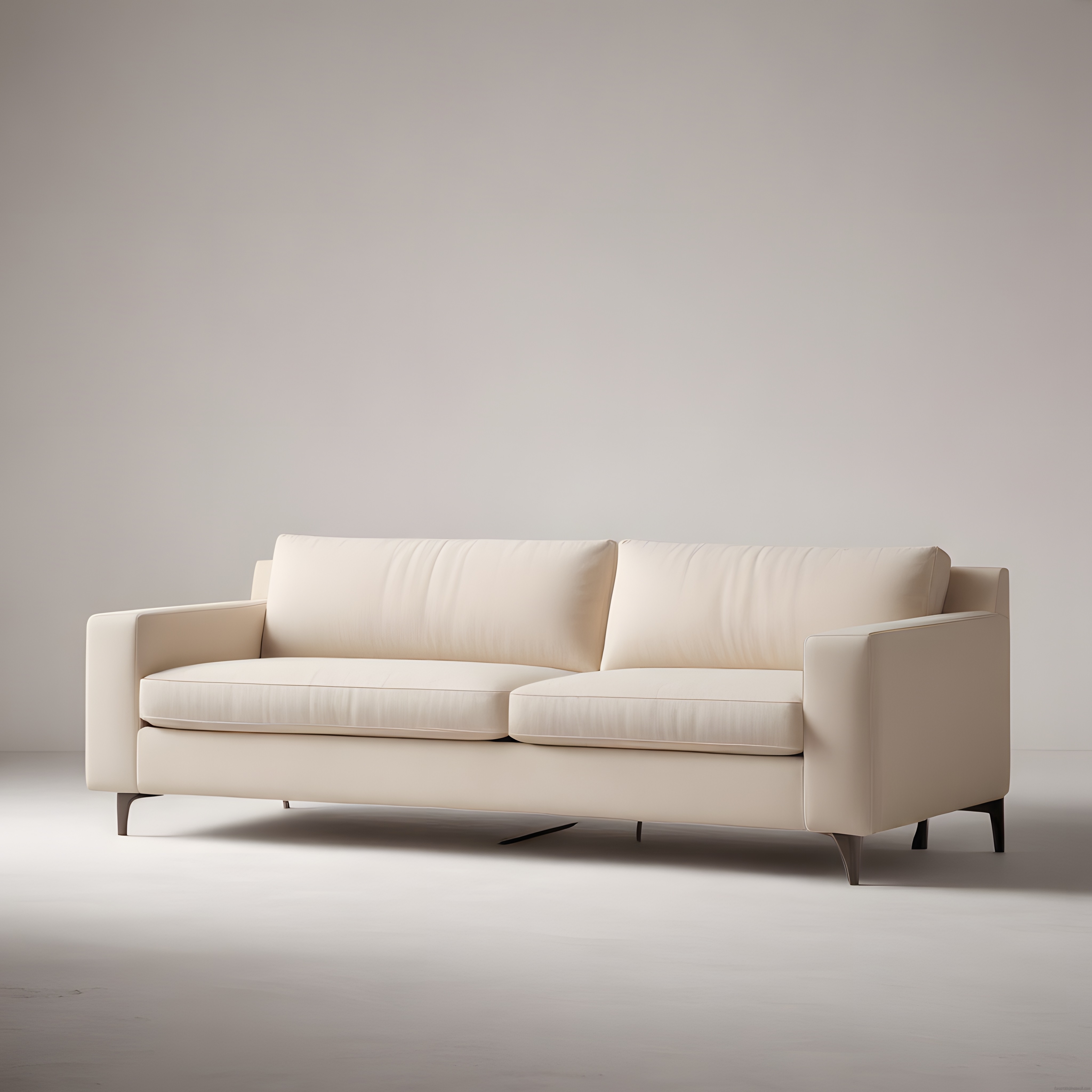 Gündelik Yaşam Alanları İçin Modern ve Minimalist Bej İkili Koltuk Modeli
