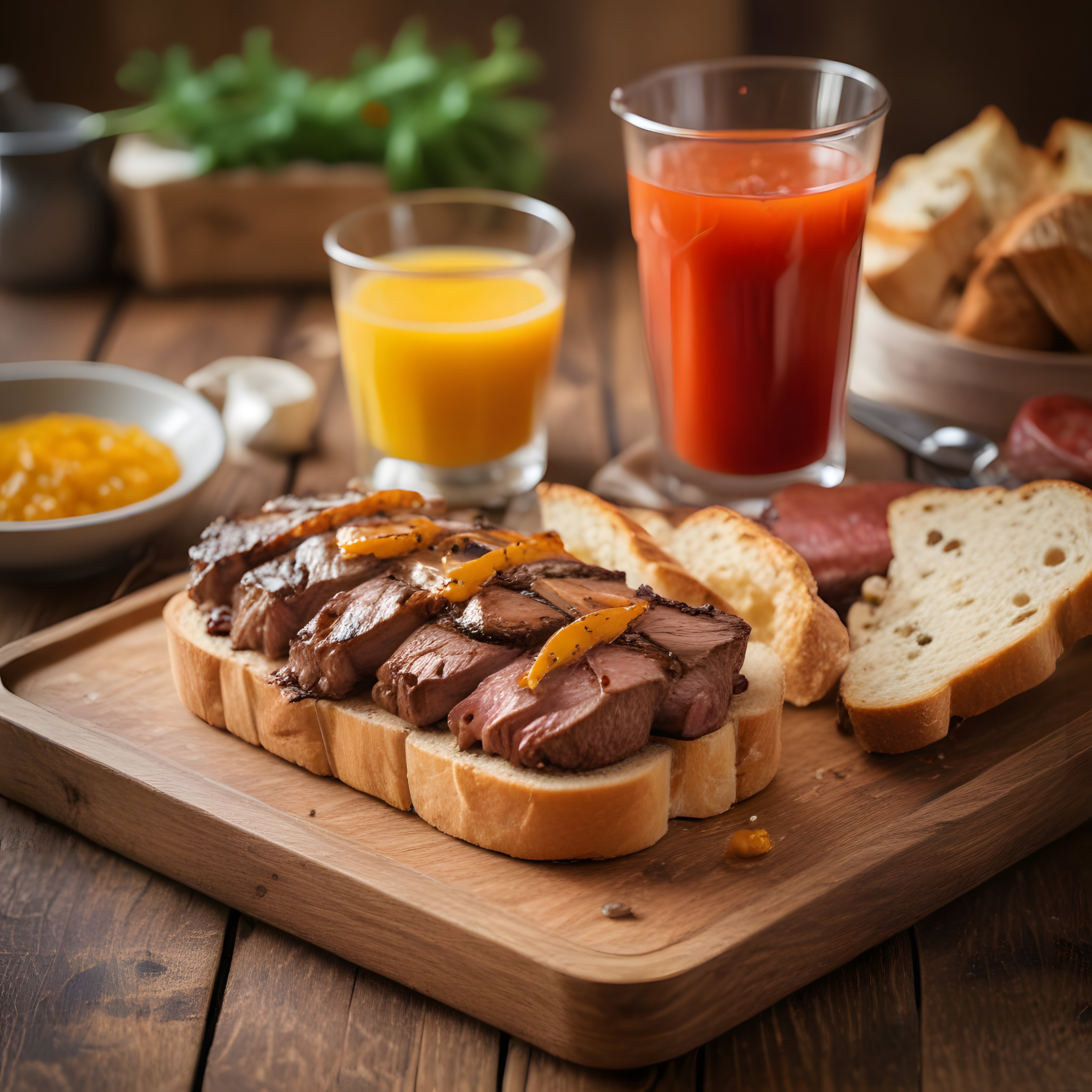 Güne Enerjik Başlangıç: Biftekli Tost ve Taze Sıkılmış Portakal Suyu