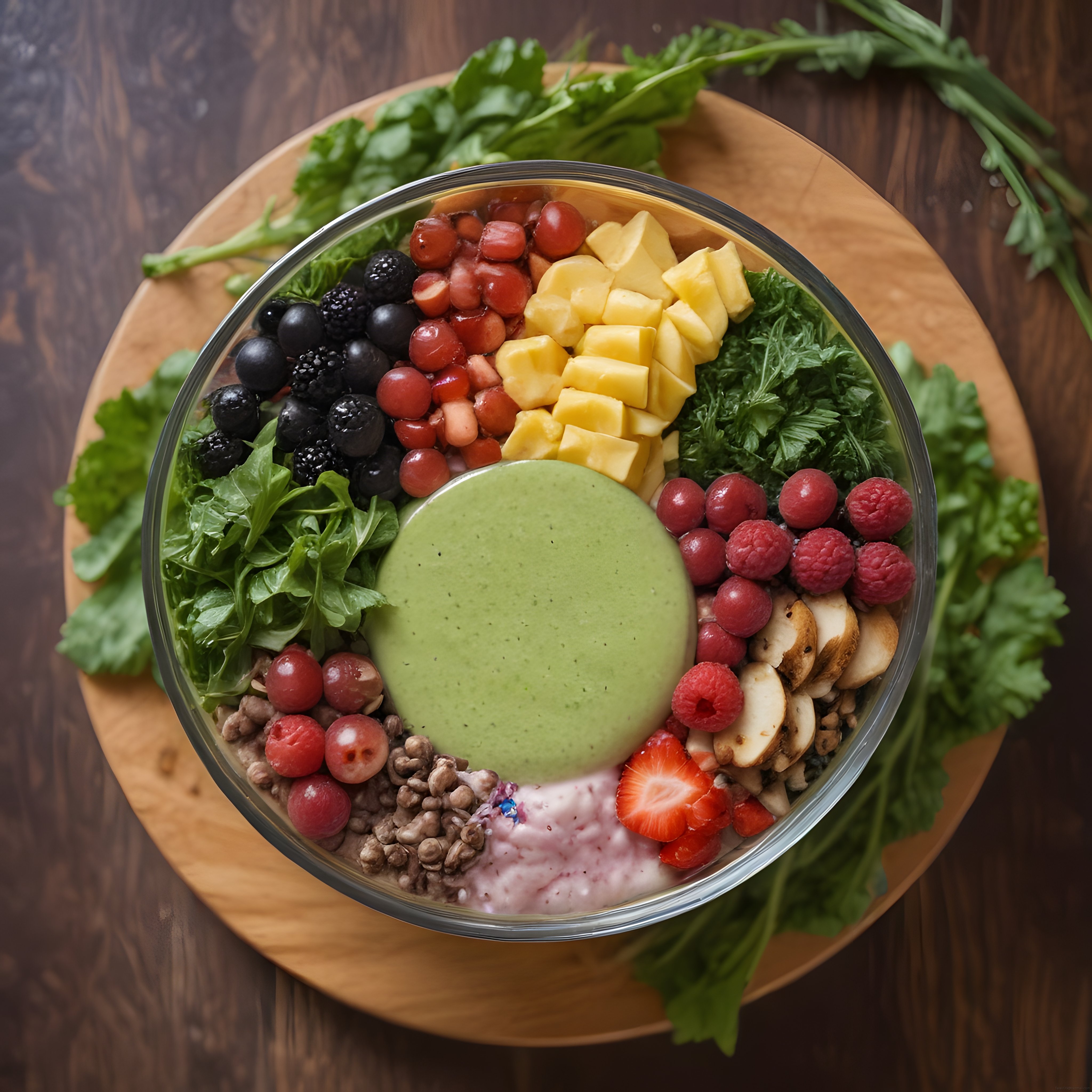 Güne Enerjik Başlangıç: Taze Meyveli ve Yeşillikli Sağlıklı Smoothie Bowl Kase