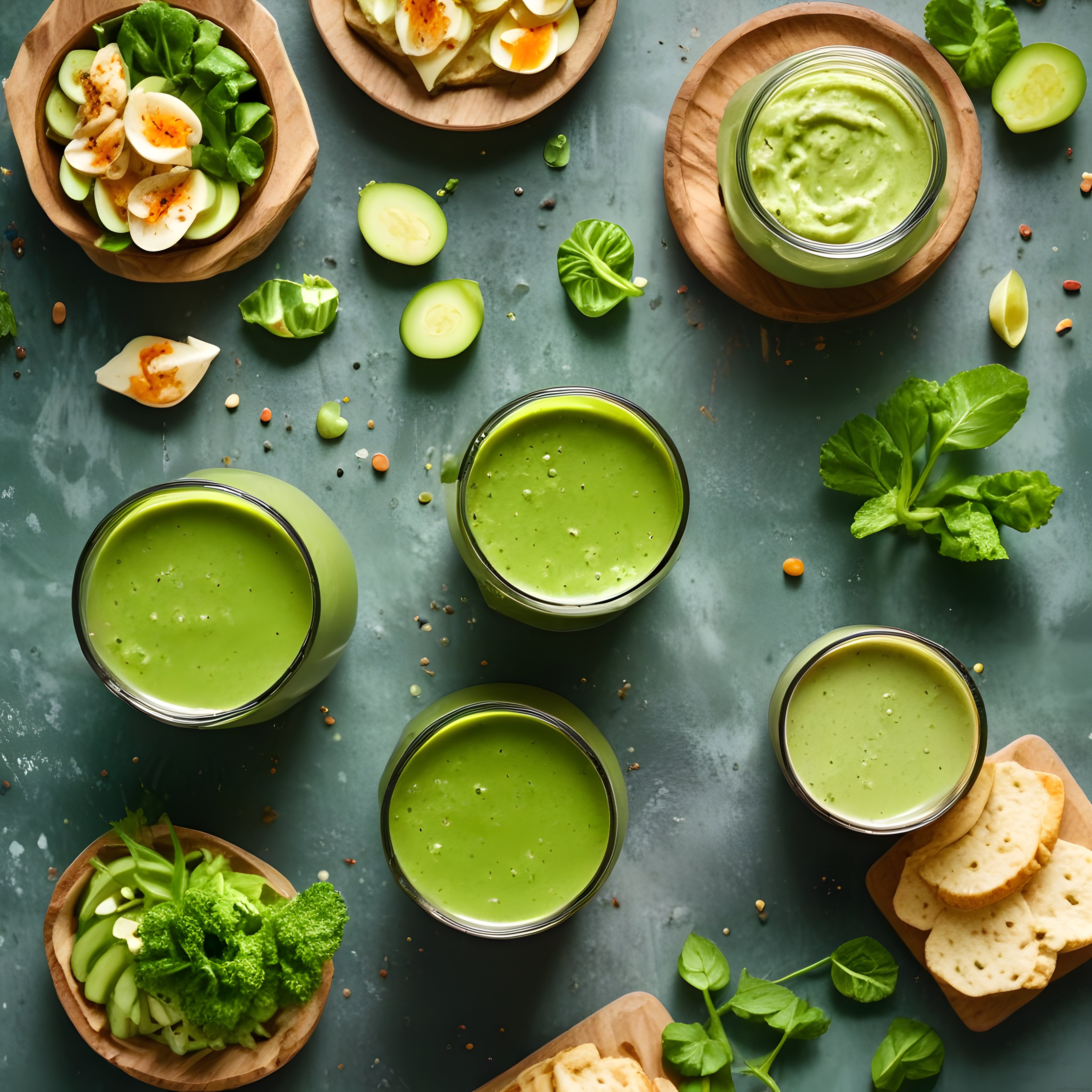 Güne Zinde Başlangıç: Yeşil Smoothie ve Taze Sebzelerle Kahvaltı