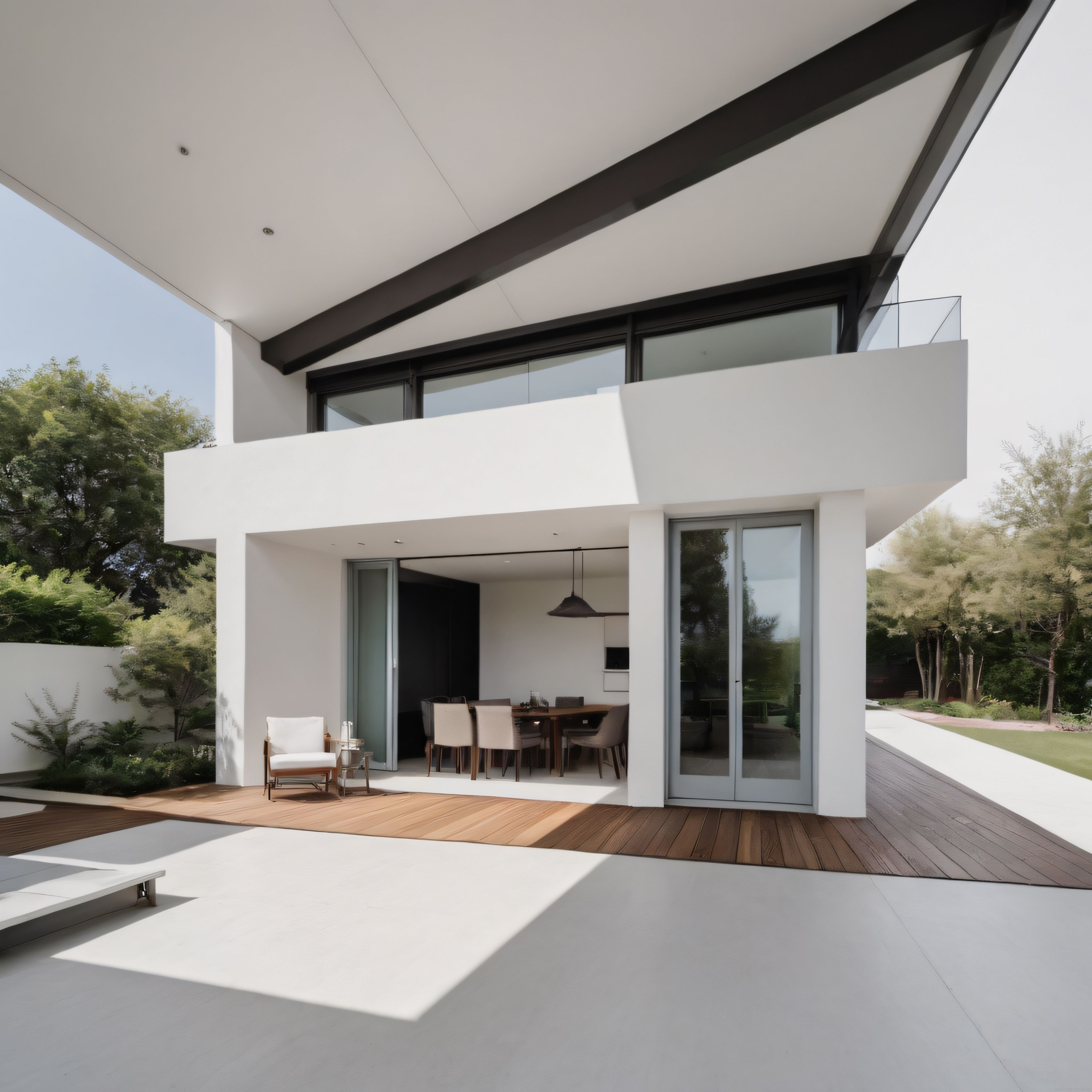 Günışığında Parlayan Modern Villa: Minimalist Cephe, Cam Duvar ve Ahşap Teras