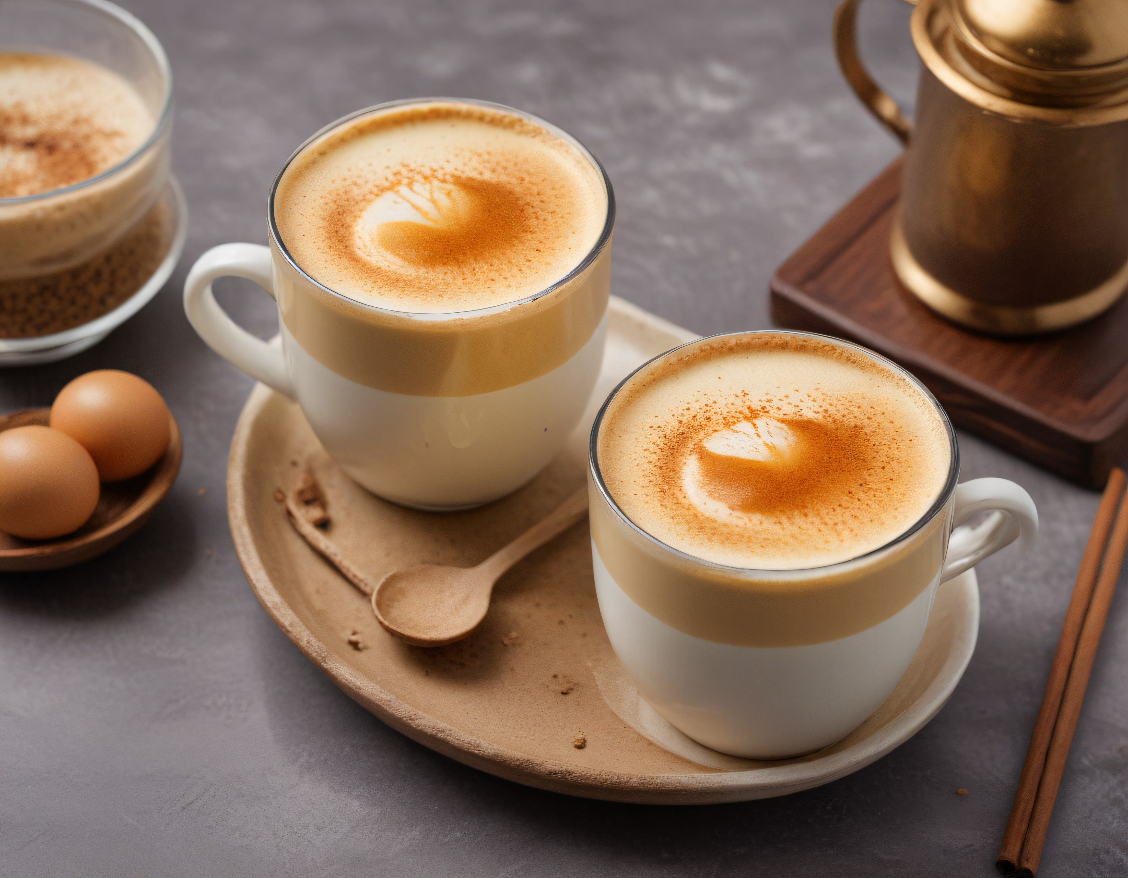 Günün Enerjisini Yükselten Tarçınlı Sütlü Kahve ve Latte Sunumu