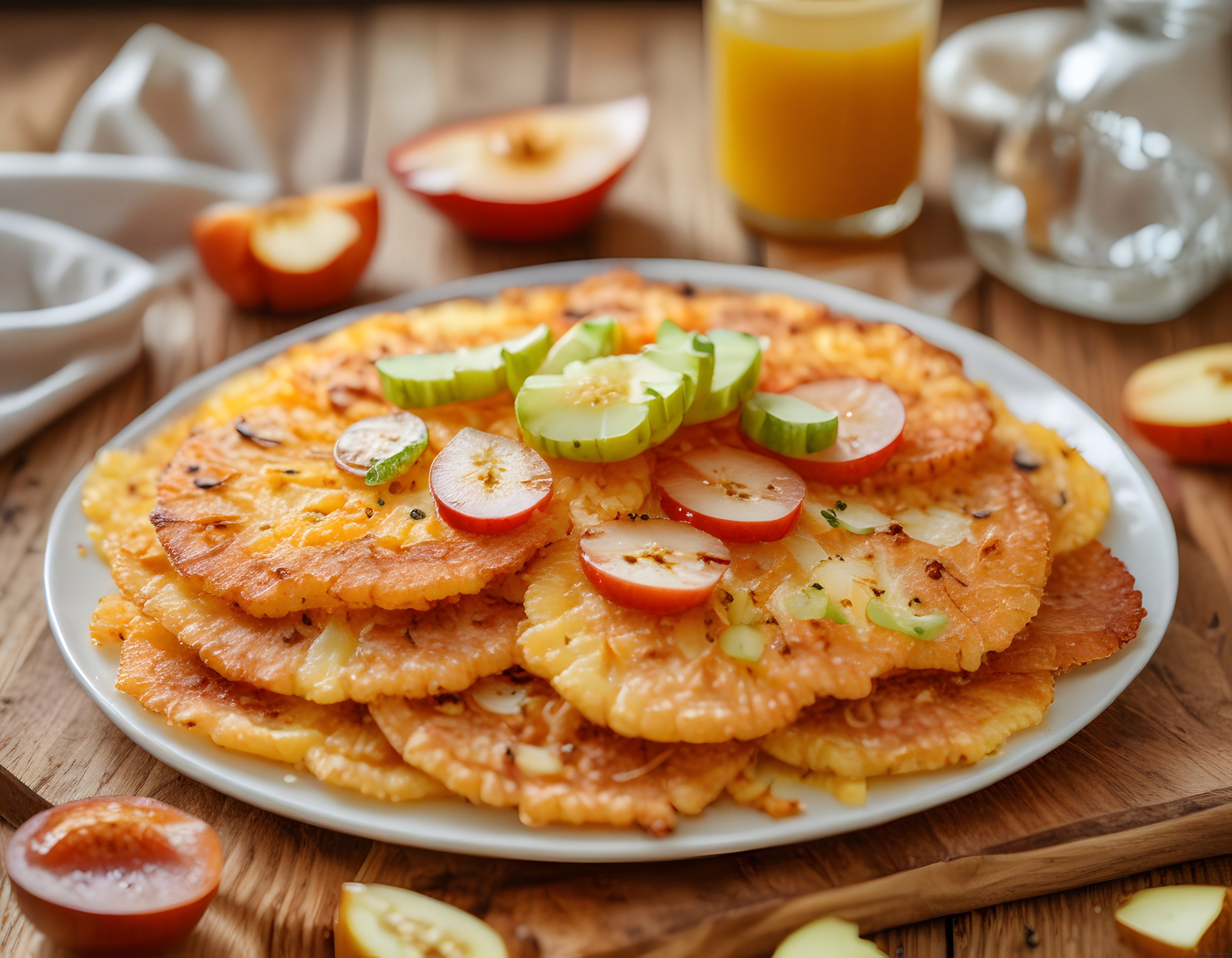 Gurme Kahvaltı Deneyimi: Çıtır Rösti ve Taze Elma Dilimli Şık Sunum