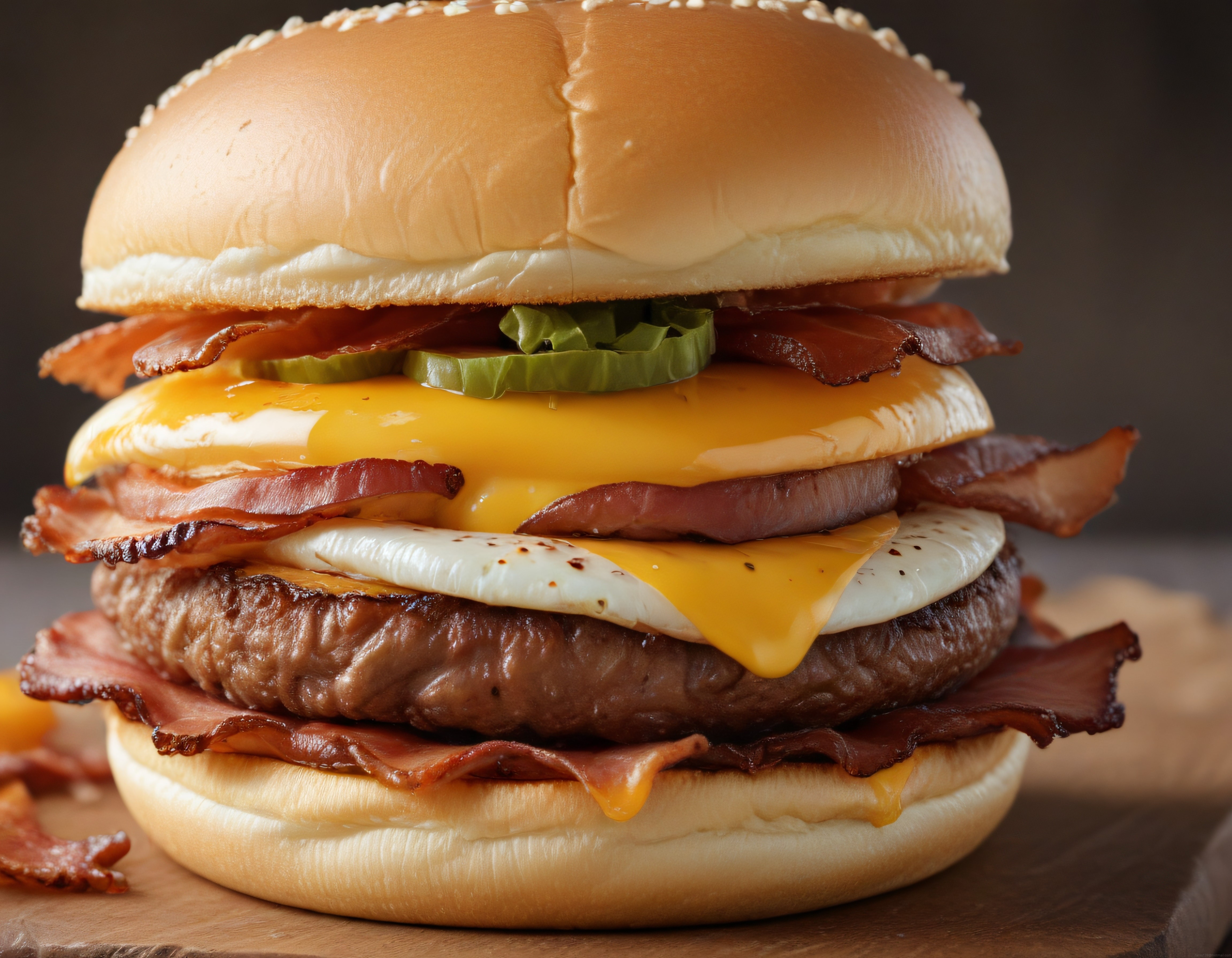Gurme Pastırma ve Cheddarlı Yumurtalı Hamburger: Izgara Köfte Lezzeti