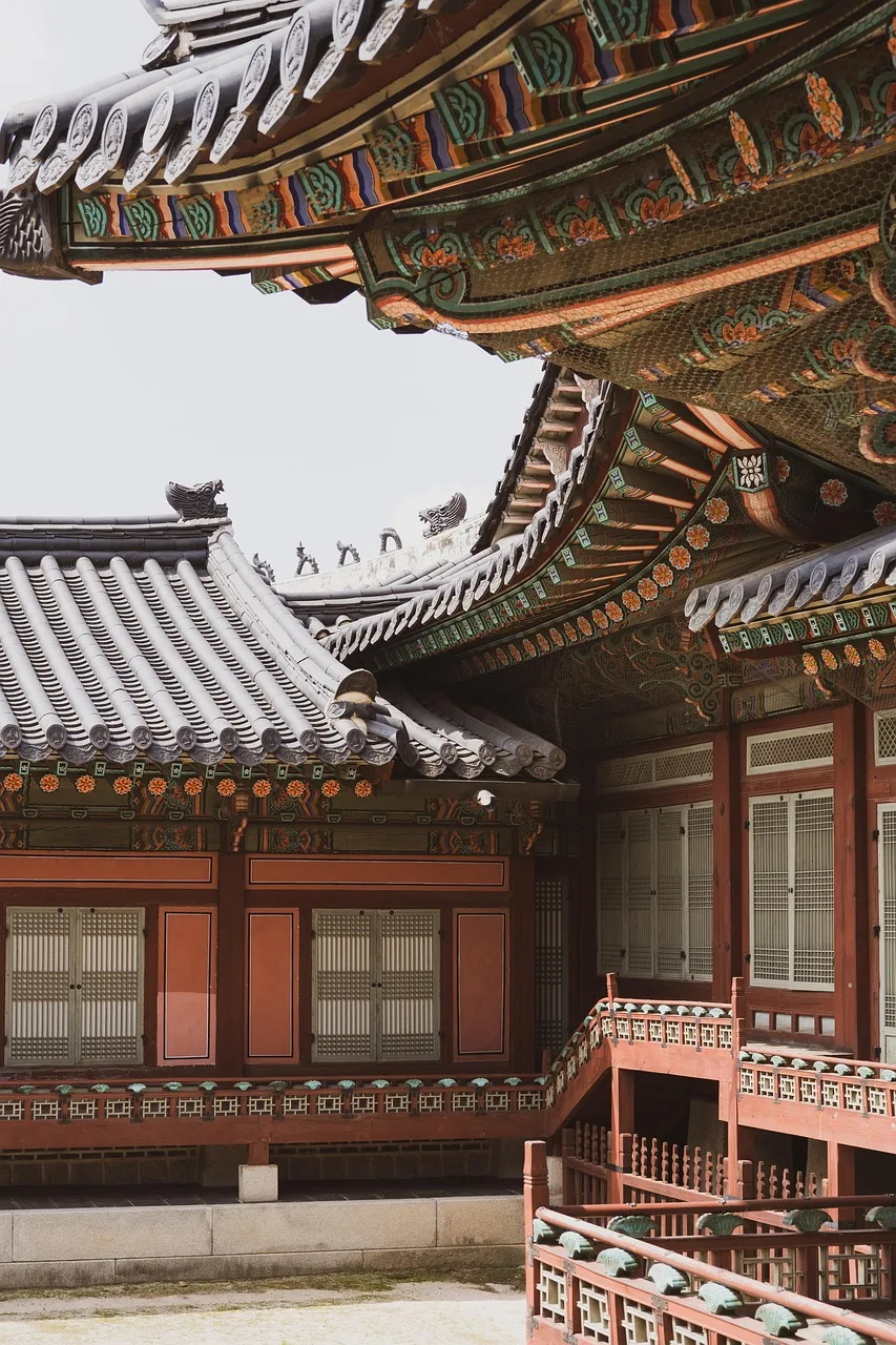 Gyeongbokgung sarayı mimari detayı - Seul tarihi hanok