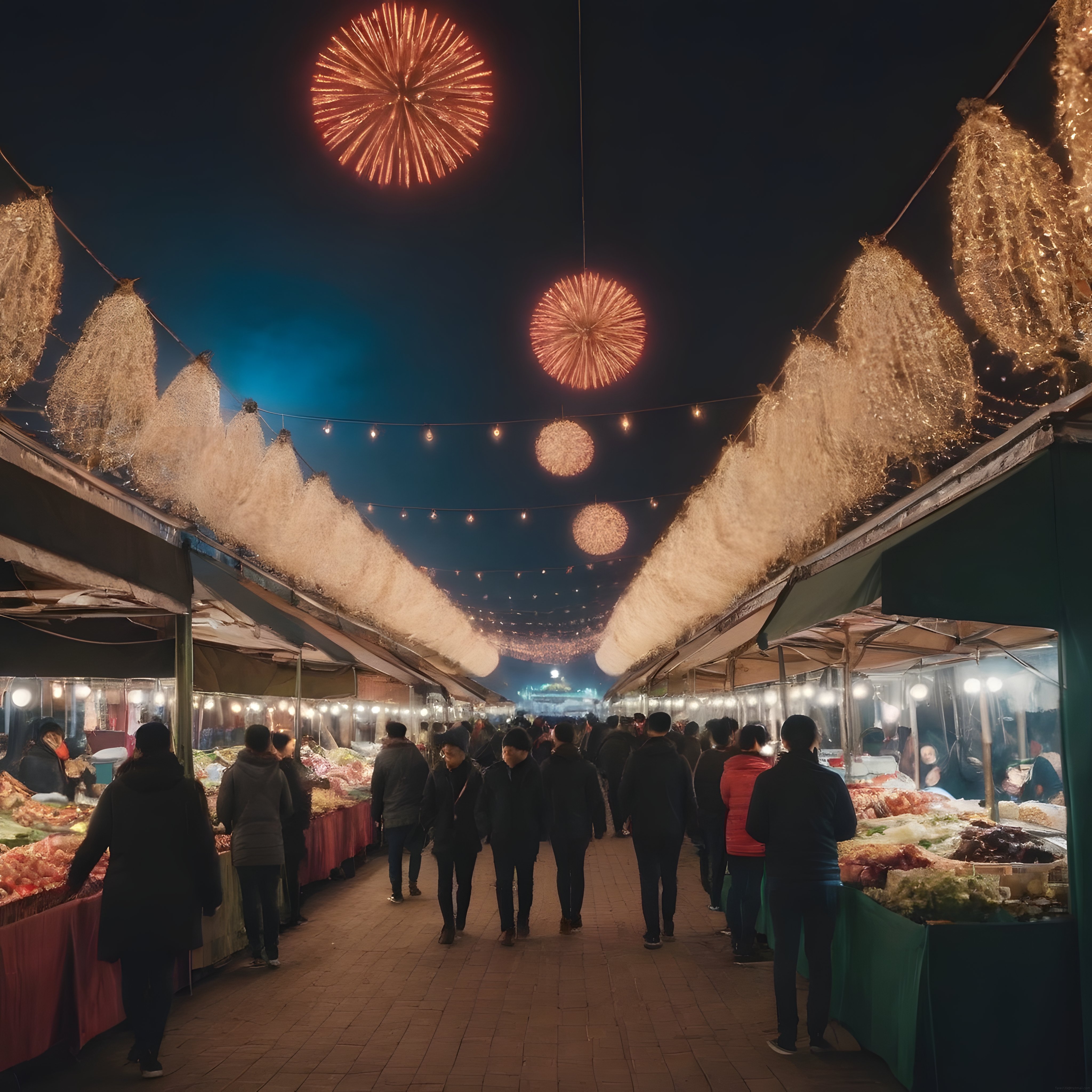 Havai Fişekler Altında Gece Pazarı: Festival Coşkusu ve Sokak Lezzetleri