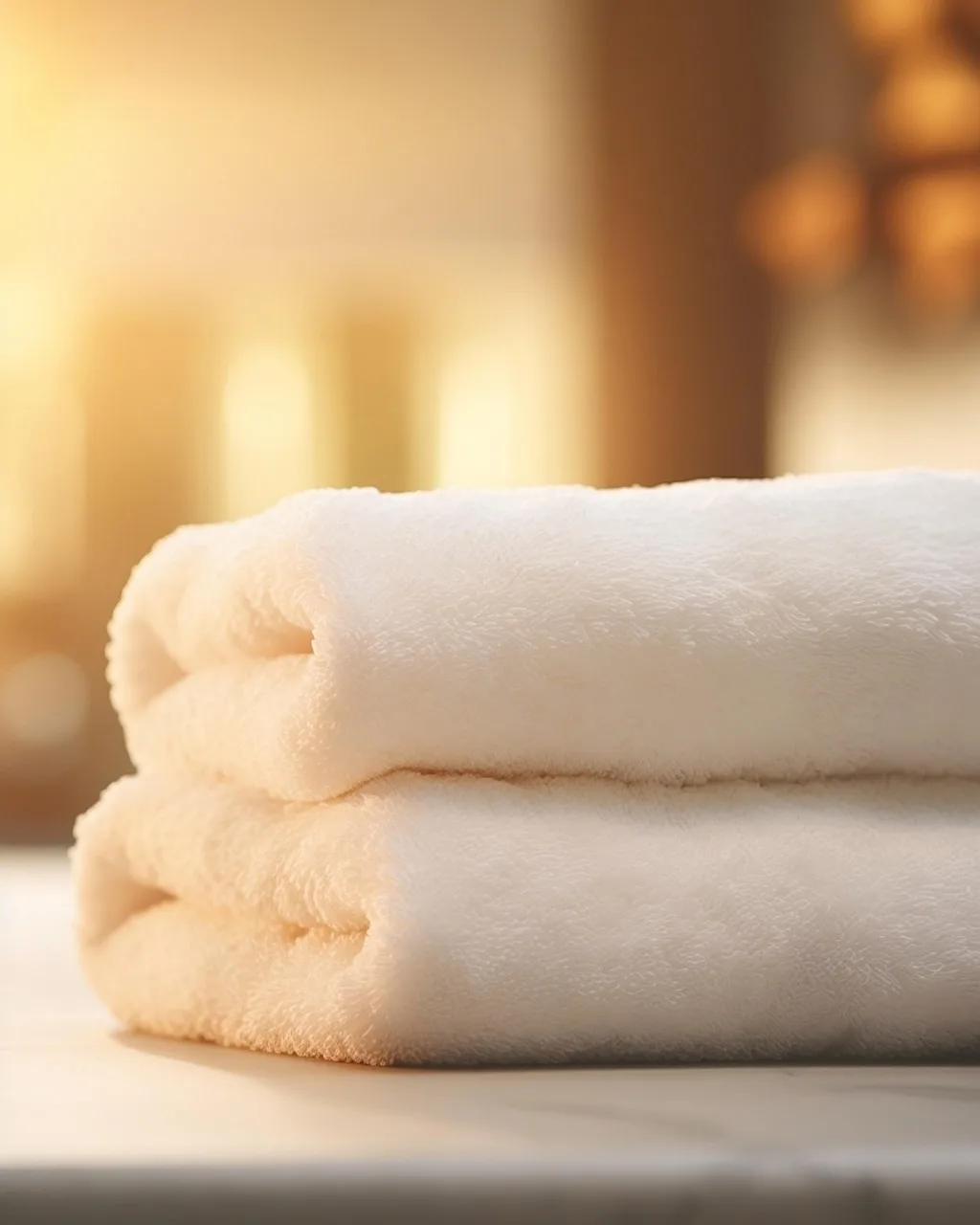 Havlu yığını spa banyo dekorasyonu - lüks temizlik