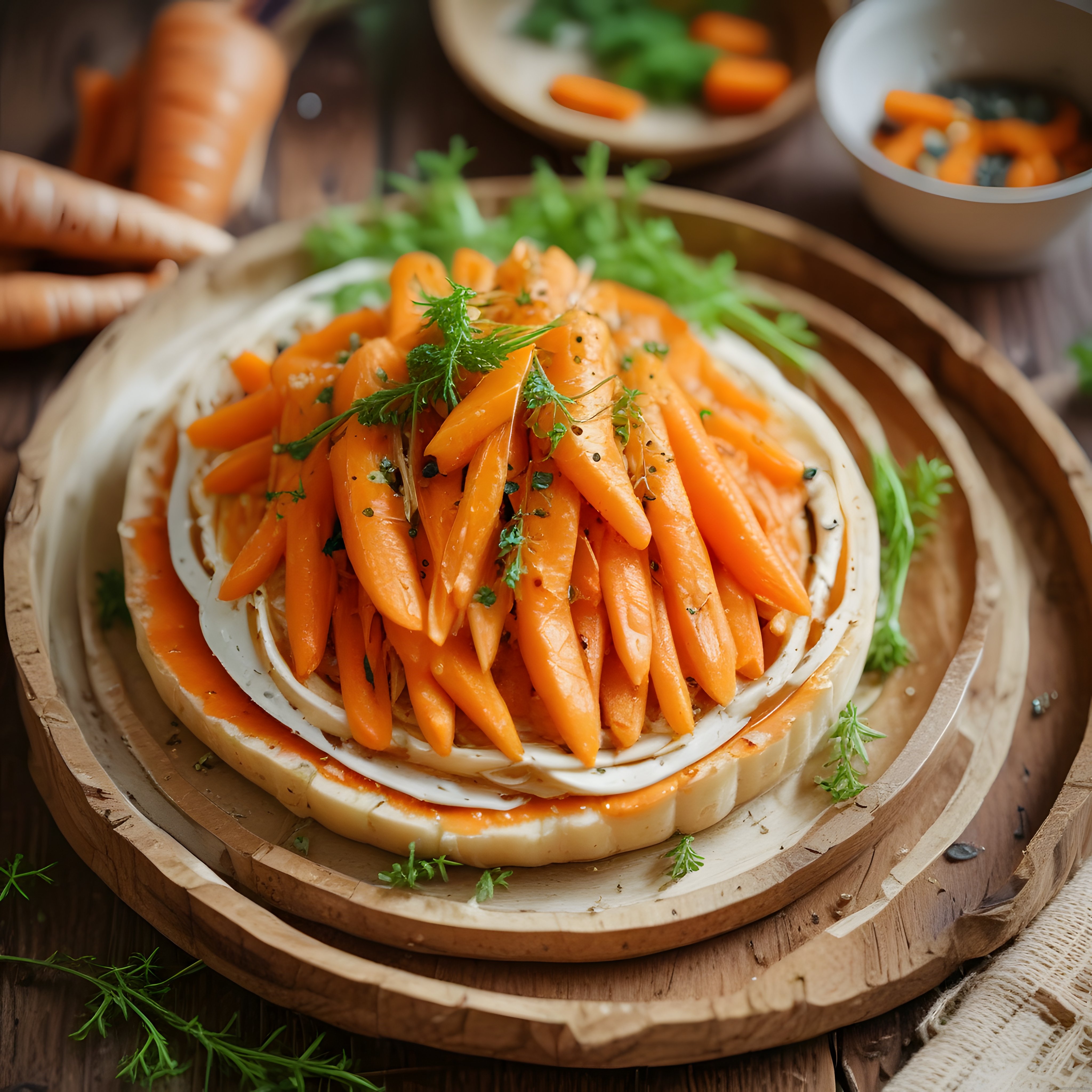 Havuç Salatası: Baharatlı Soslu, Taze Yeşilliklerle Süslenmiş Sağlıklı Tarif