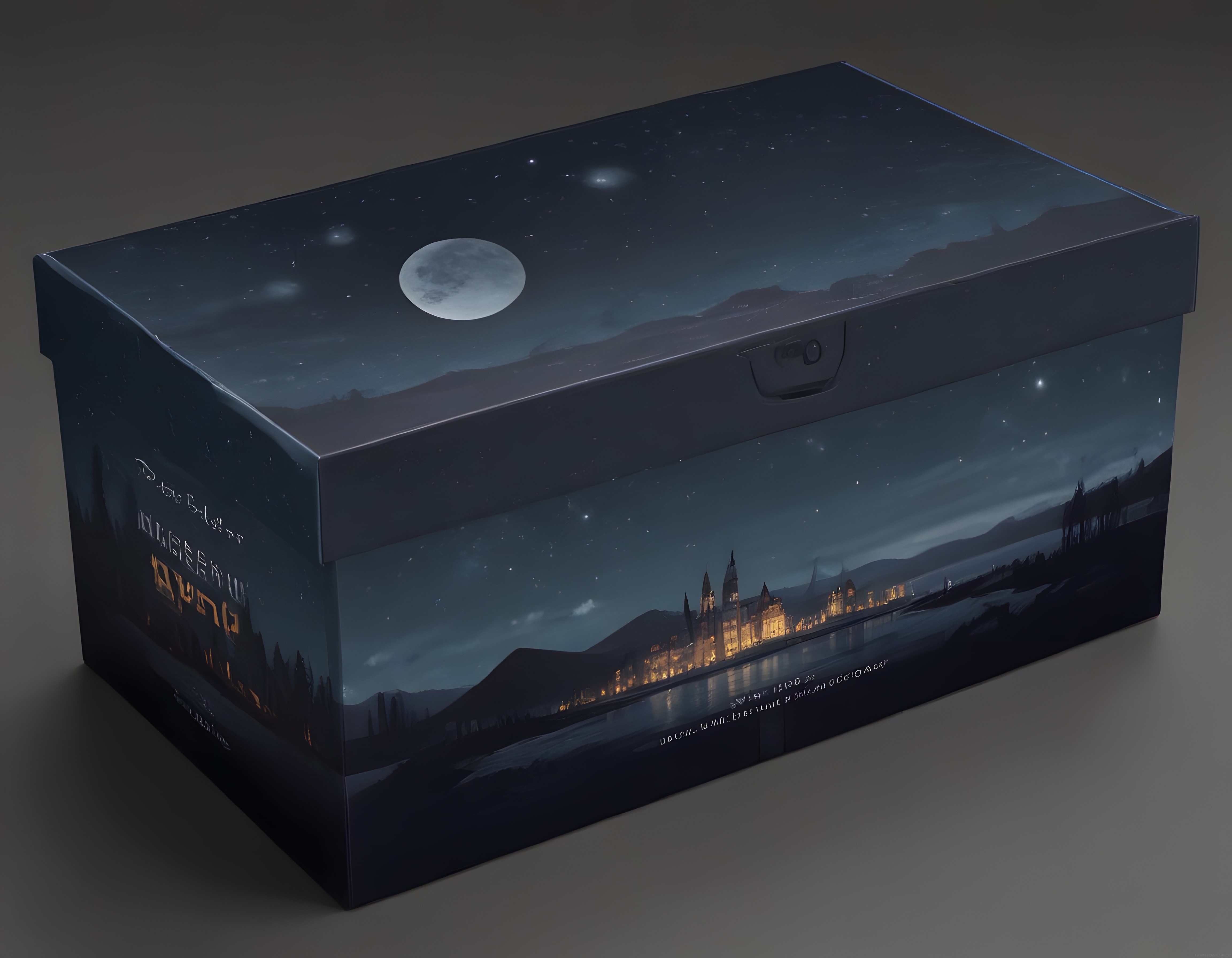 Hogwarts Legacy Özel Tasarım Oyun Kutusu ve Gizemli Gece Manzarası