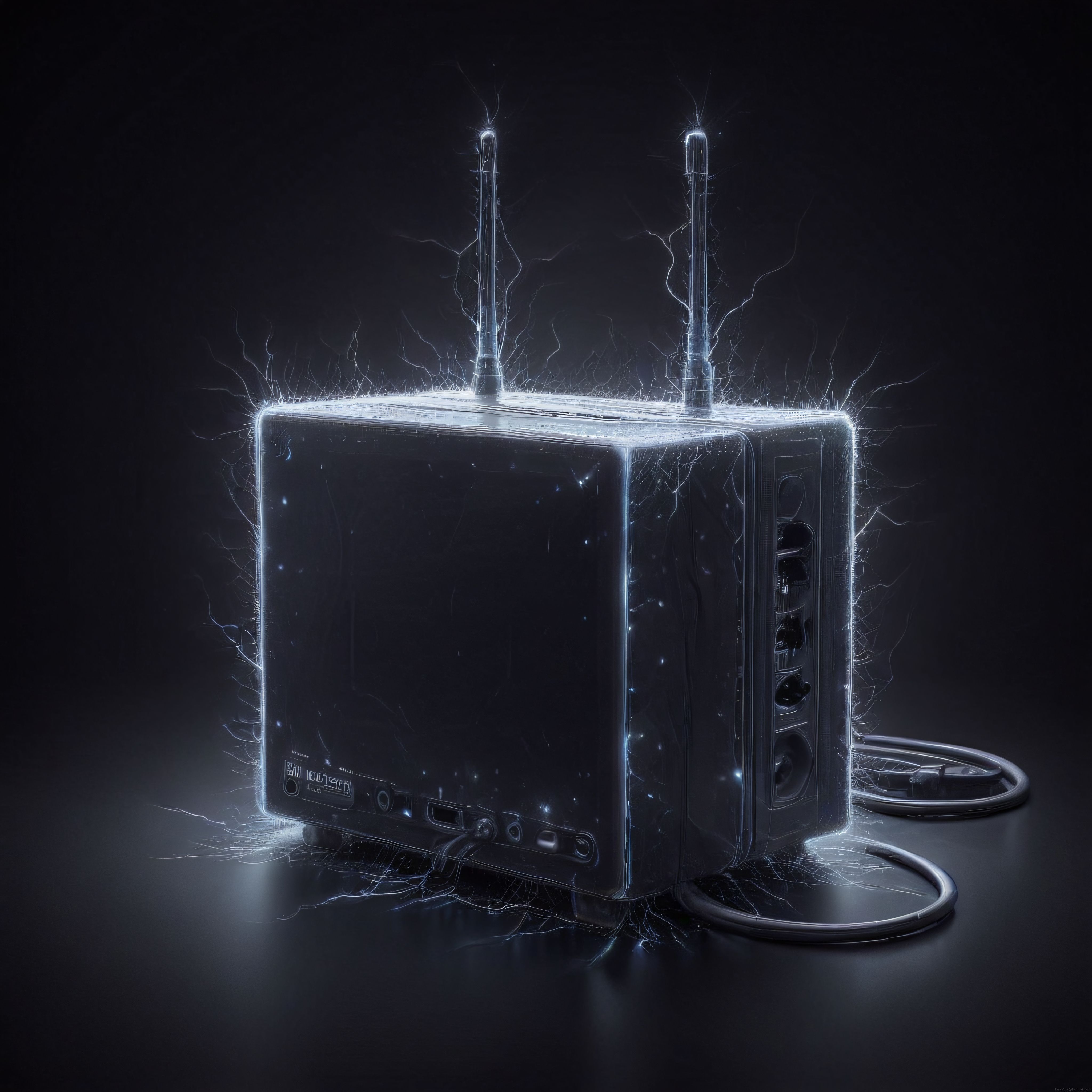 Holografik X-Ray Görünümlü Kablosuz Modem Ve Wifi Yönlendirici Tasarımı