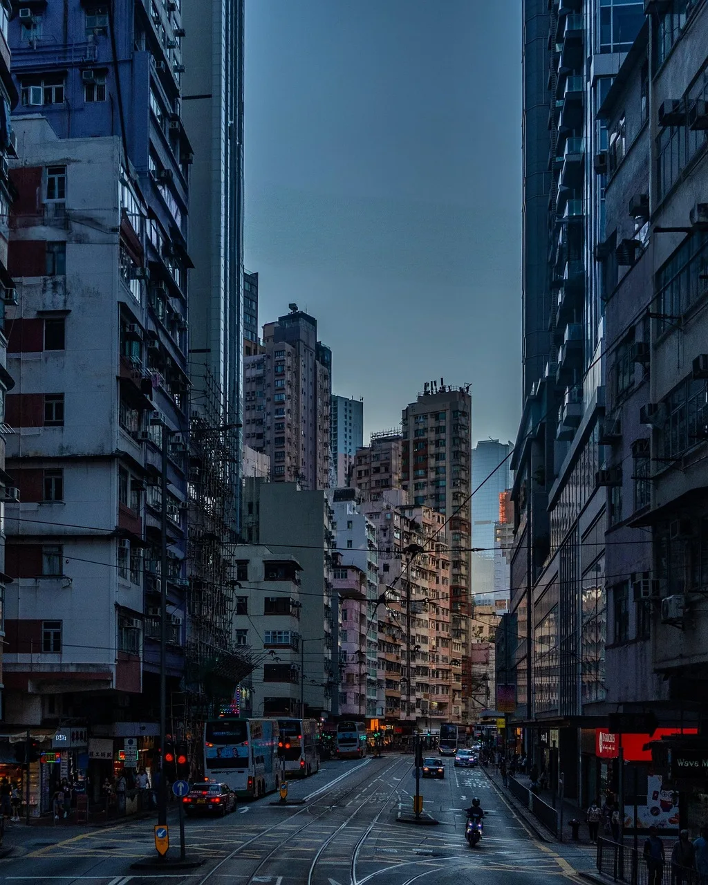 Hongkong şehir silueti - modern mimari