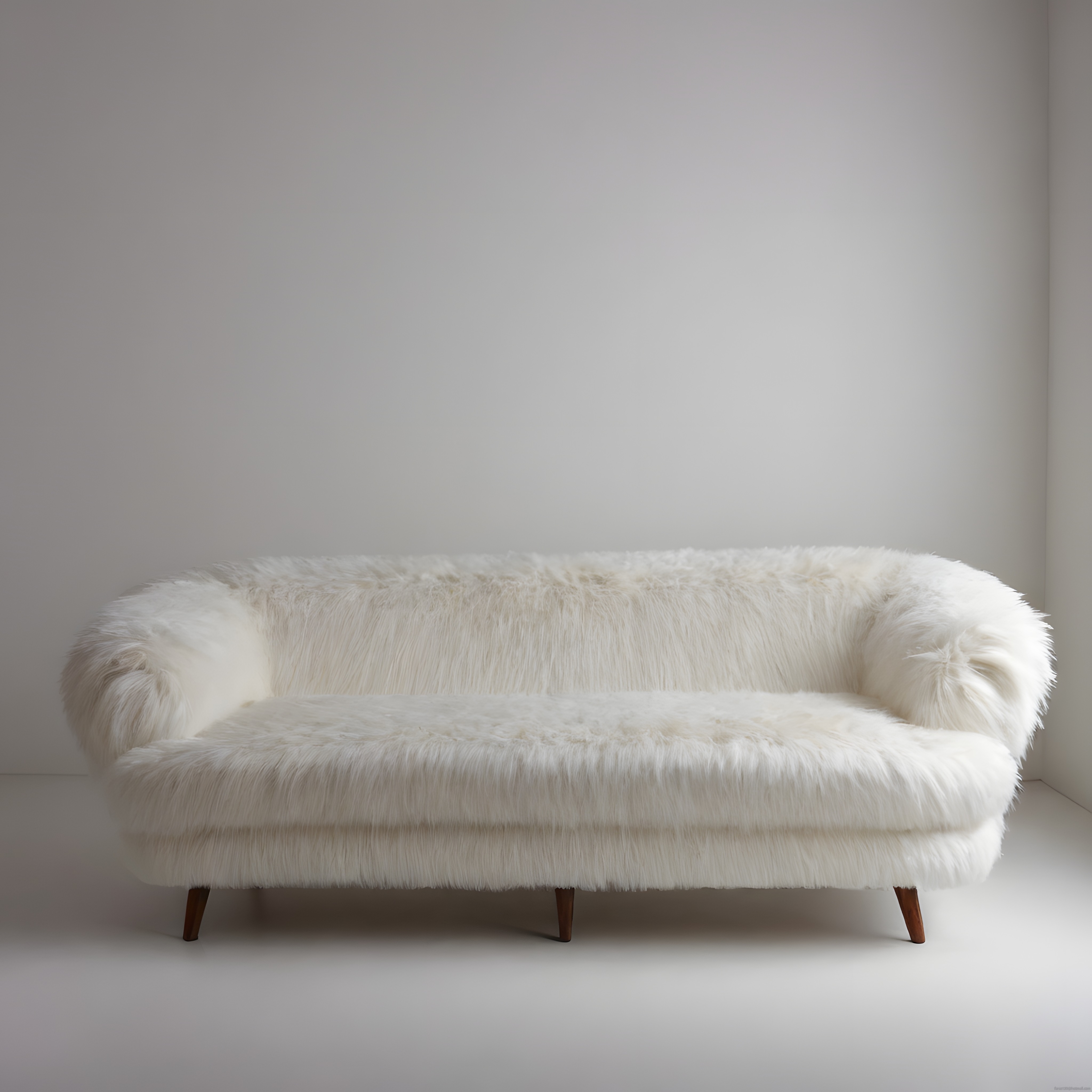 Huzurlu Beyaz Peluş Kanepe: Modern ve Minimalist İç Mekan Dekorasyonu
