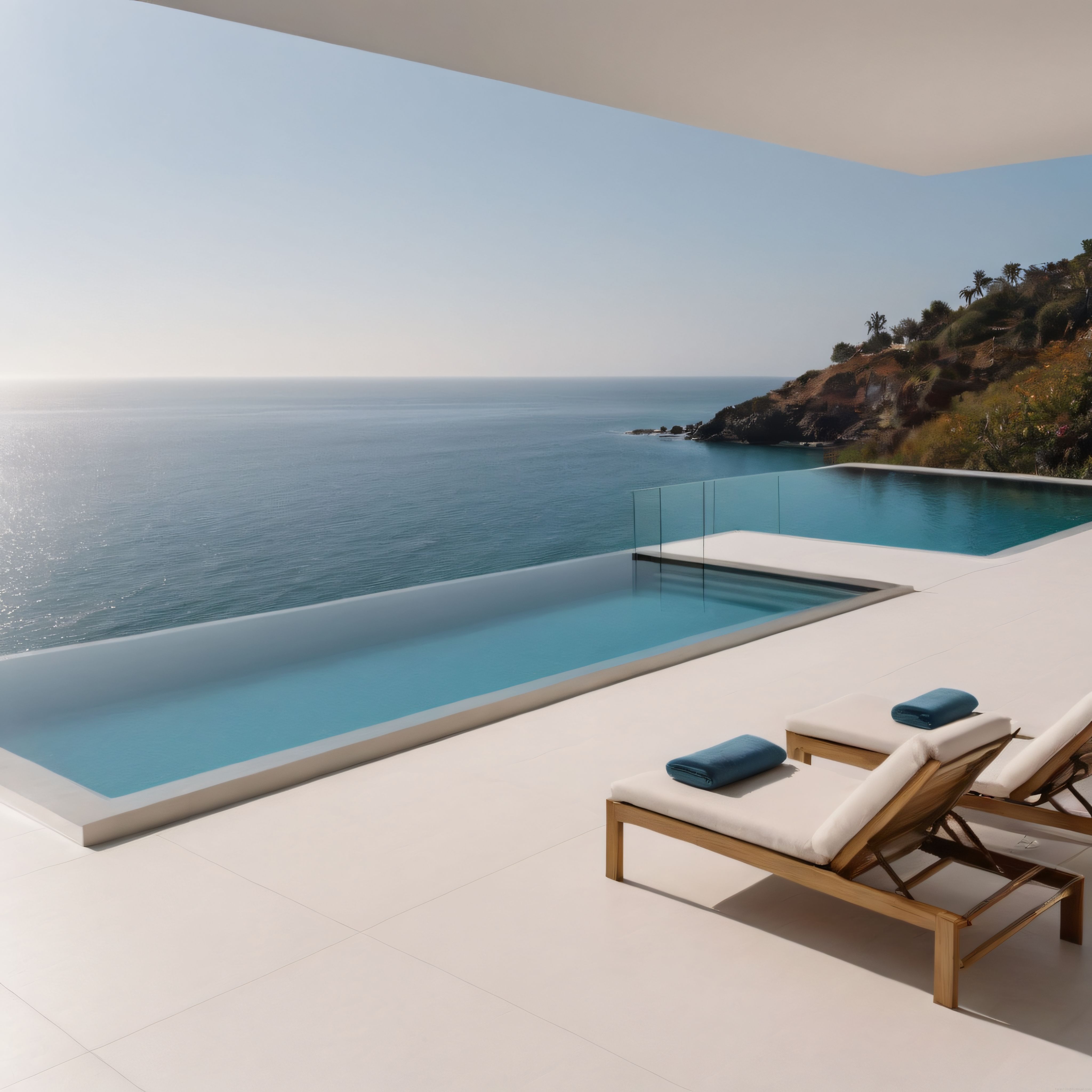 Infinity Havuzlu Lüks Villa Terasında Büyüleyici Deniz Manzarası