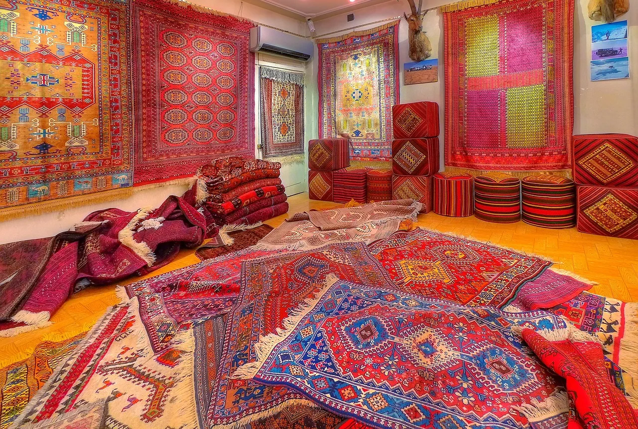 İsfahan halıları desenli zemin dokusu