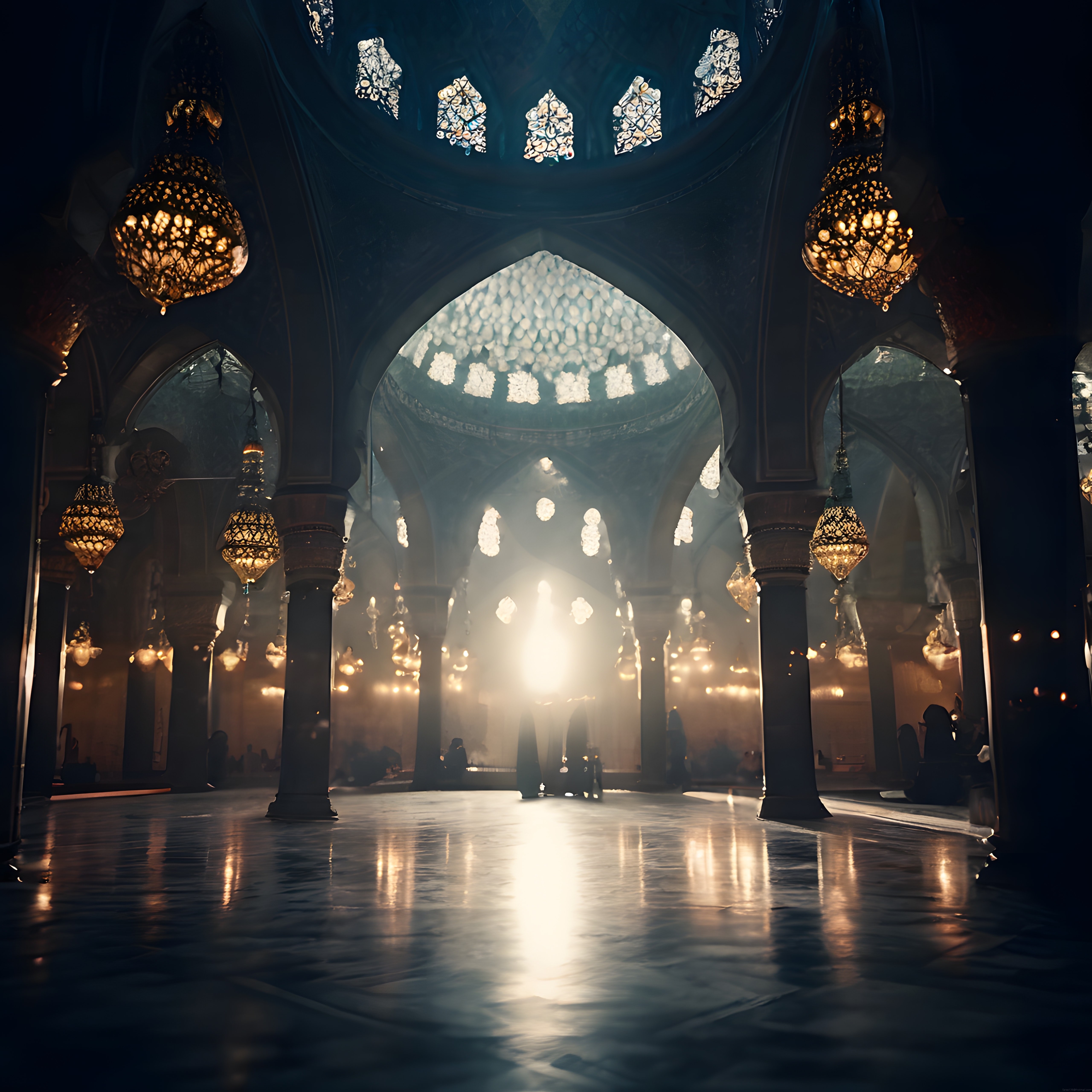 Işık Huzmelerinin Dans Ettiği Gizemli ve Büyüleyici Cami İç Mekanı