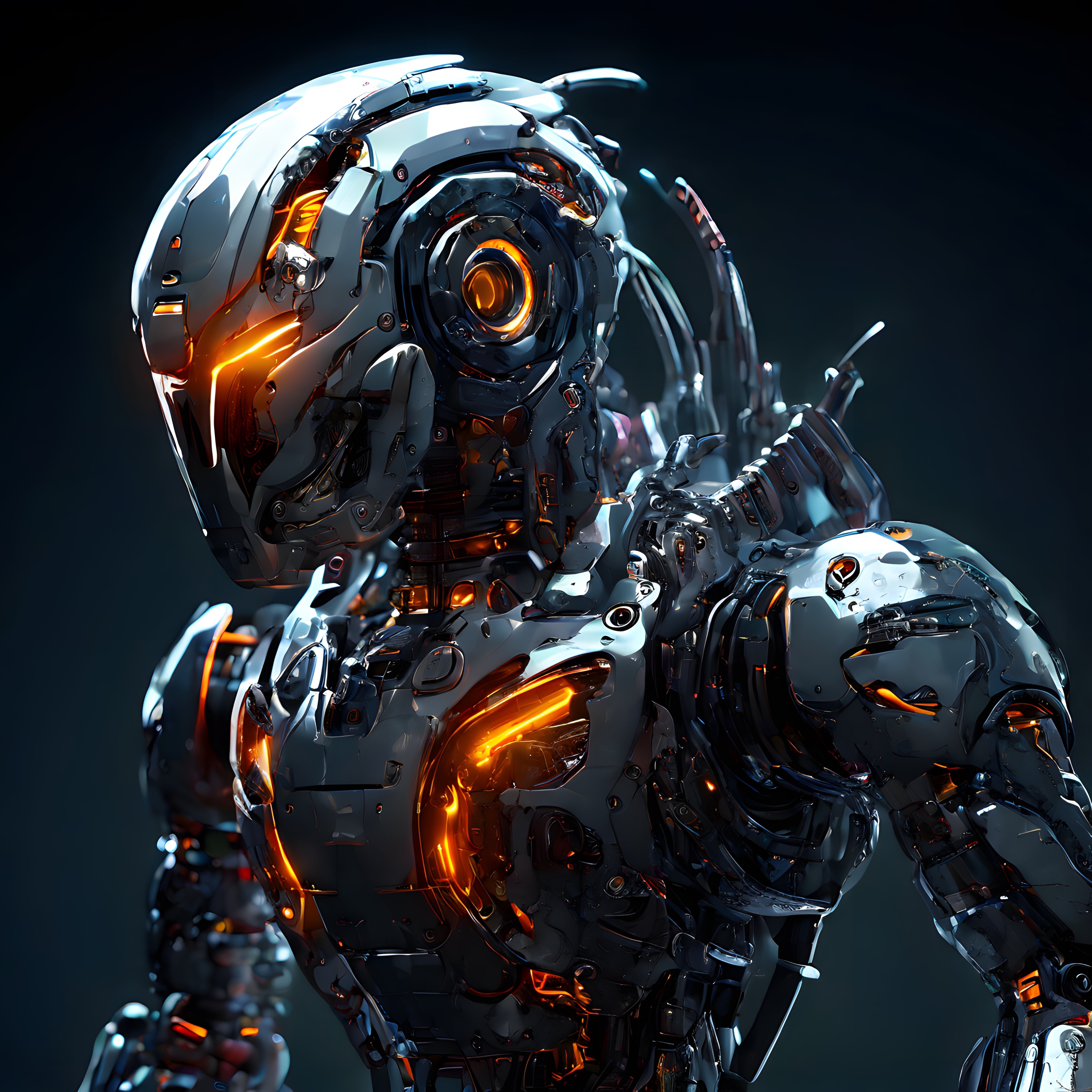 Işıklı İnsansı Robot: Geleceğin Yapay Zeka ve Robotik Teknolojisi