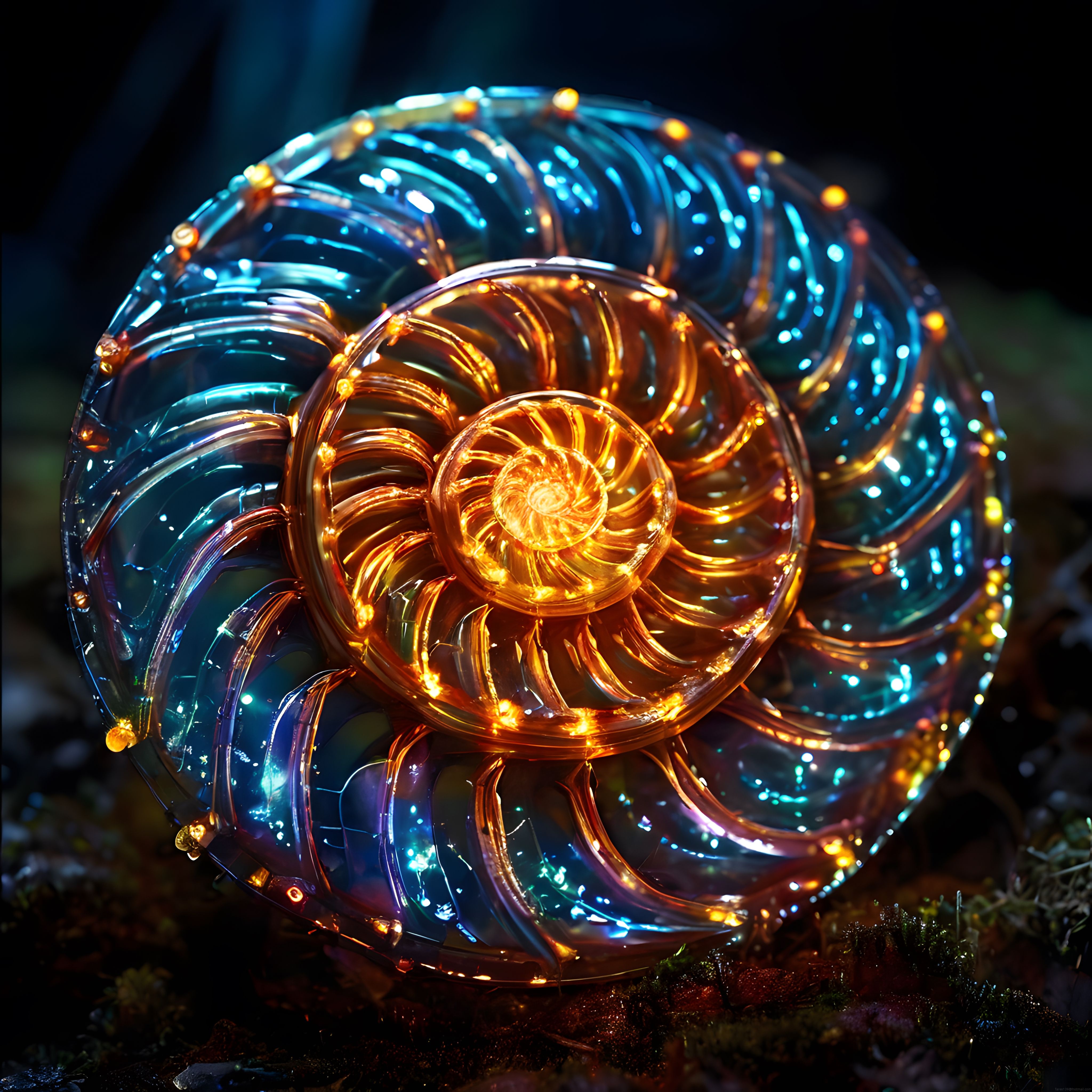 Işıldayan Biyolüminesans Helix: Fantastik Dijital Canlı ve Spiral Tasarım