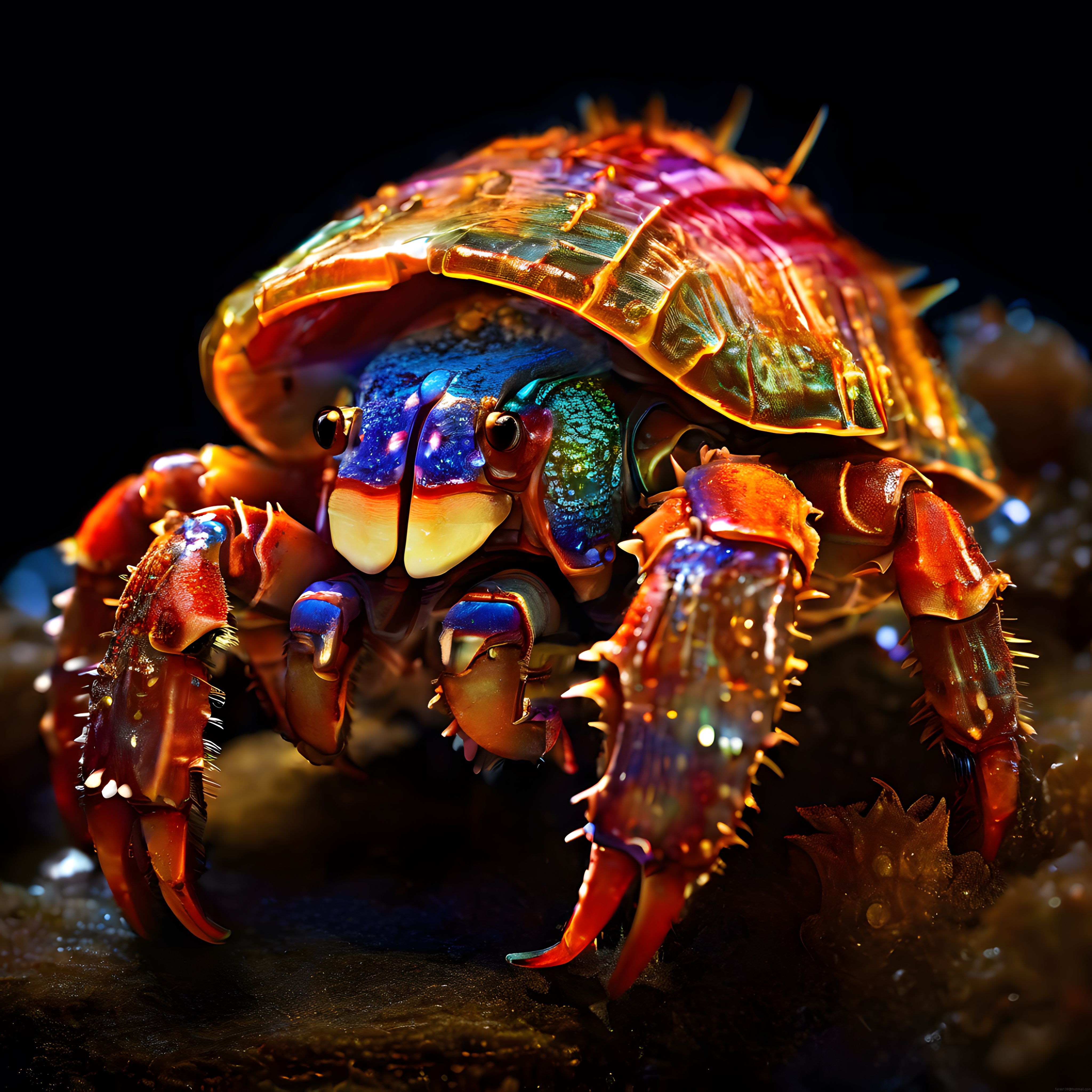 Işıltılı Renklerle Kaplı Fantastik Deniz Canlısı Makro Fotoğraf