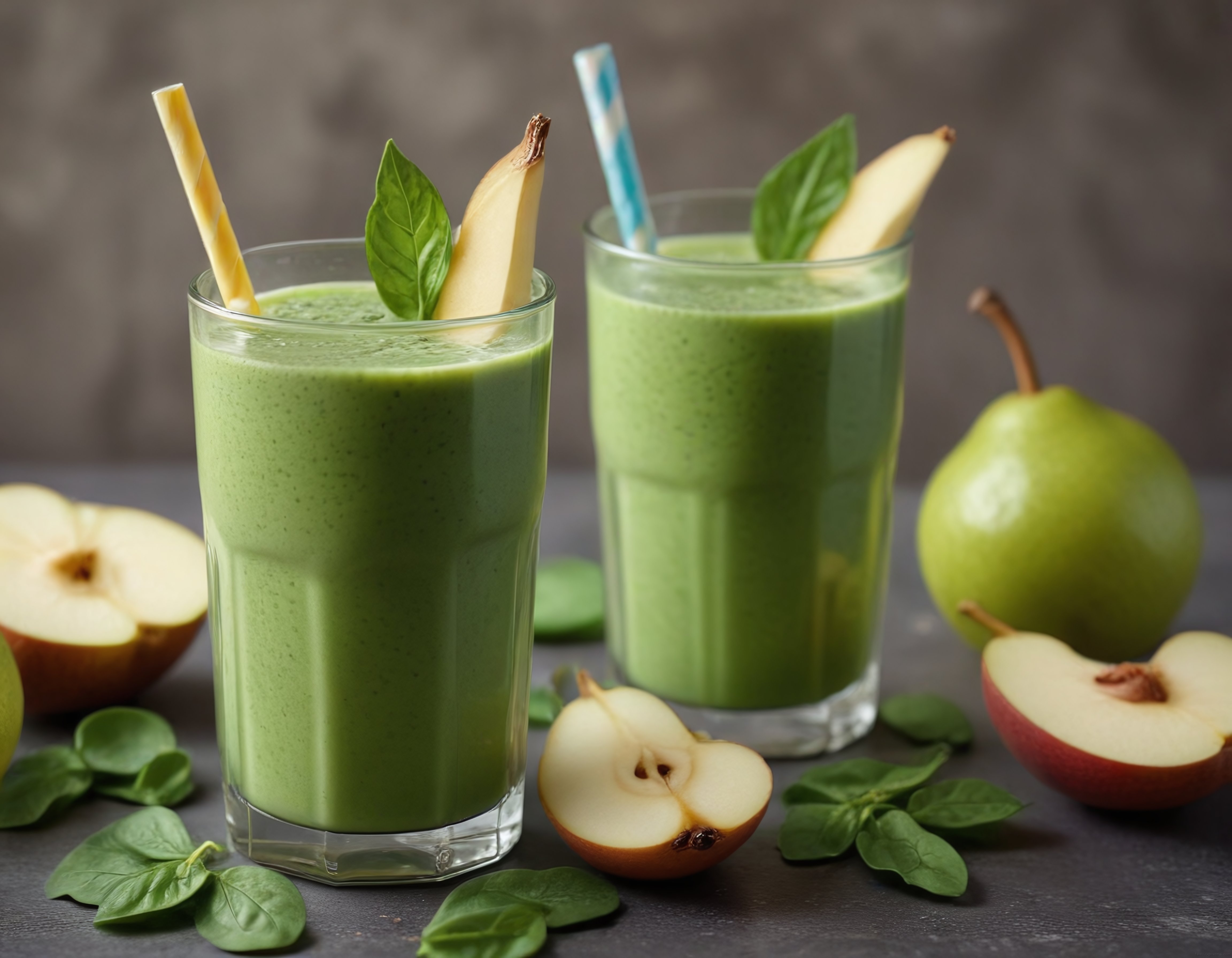 Ispanaklı Armutlu Yeşil Smoothie Tarifi: Ferahlatıcı Detoks İçeceği